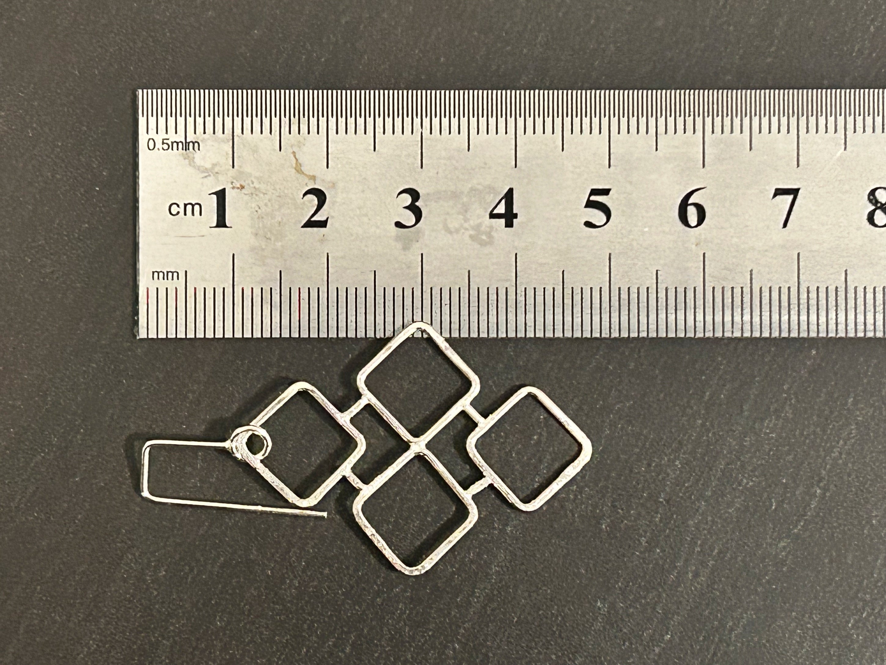 Sterling Silver Mosaic Earrings – Handmade Geometric Drop Earrings