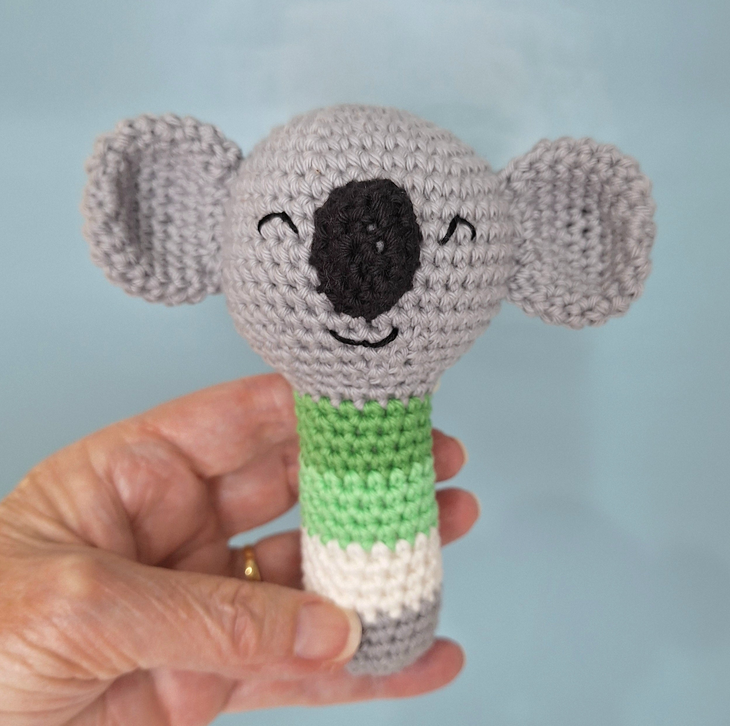 Cute Crocheted Koala baby Rattle