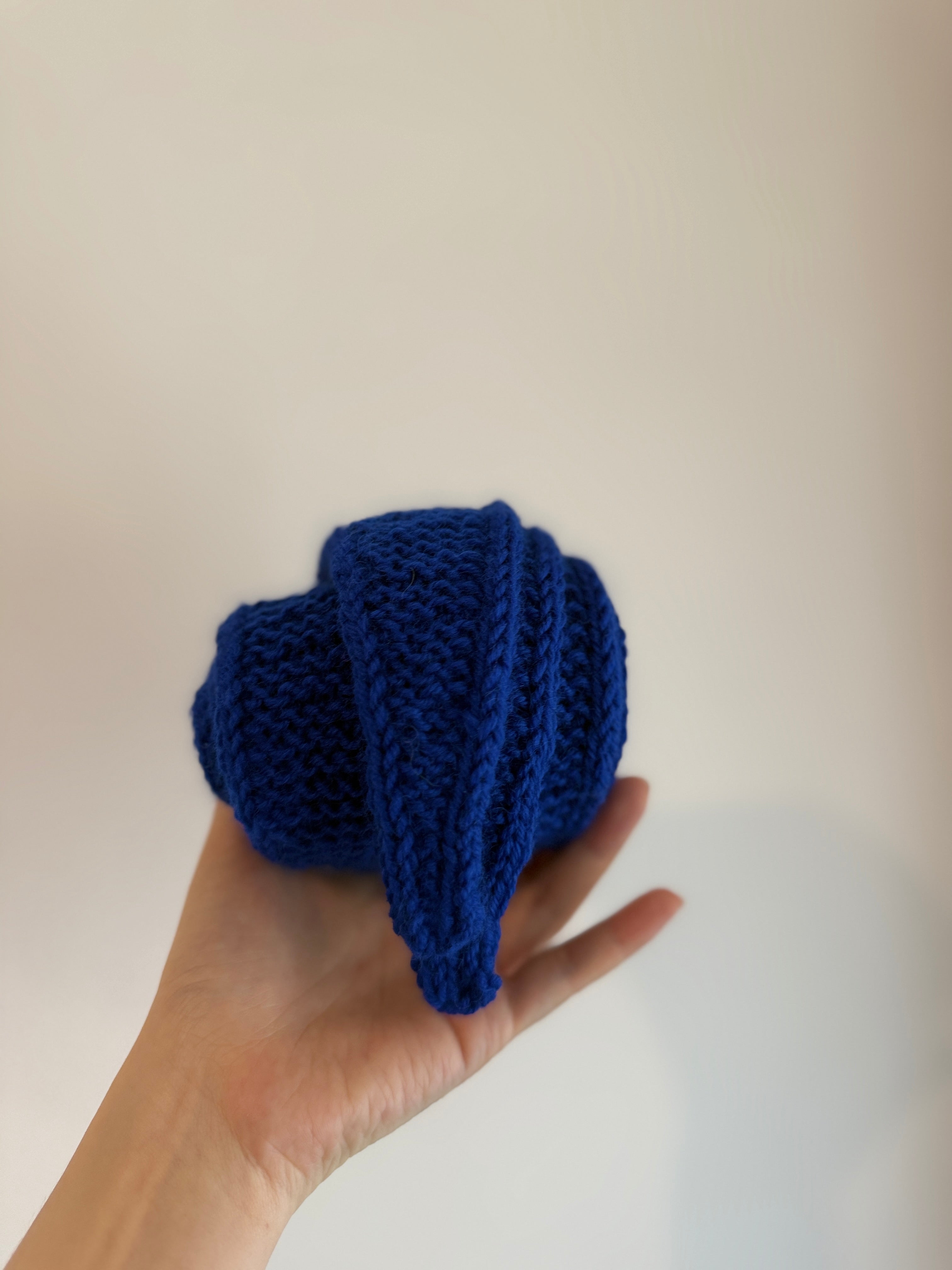 Handknit sophie scarf in royal blue
