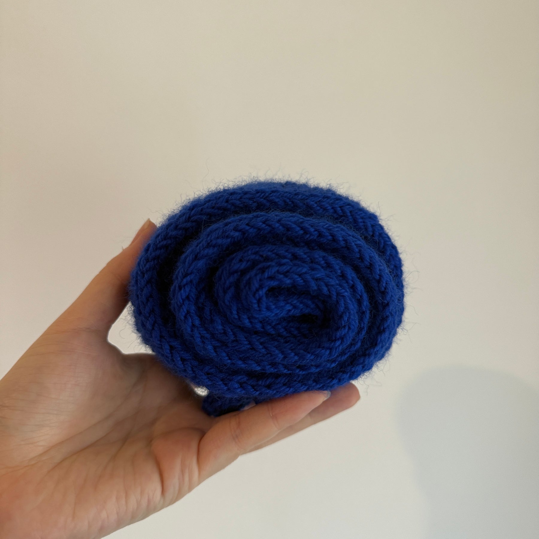Handknit sophie scarf in royal blue