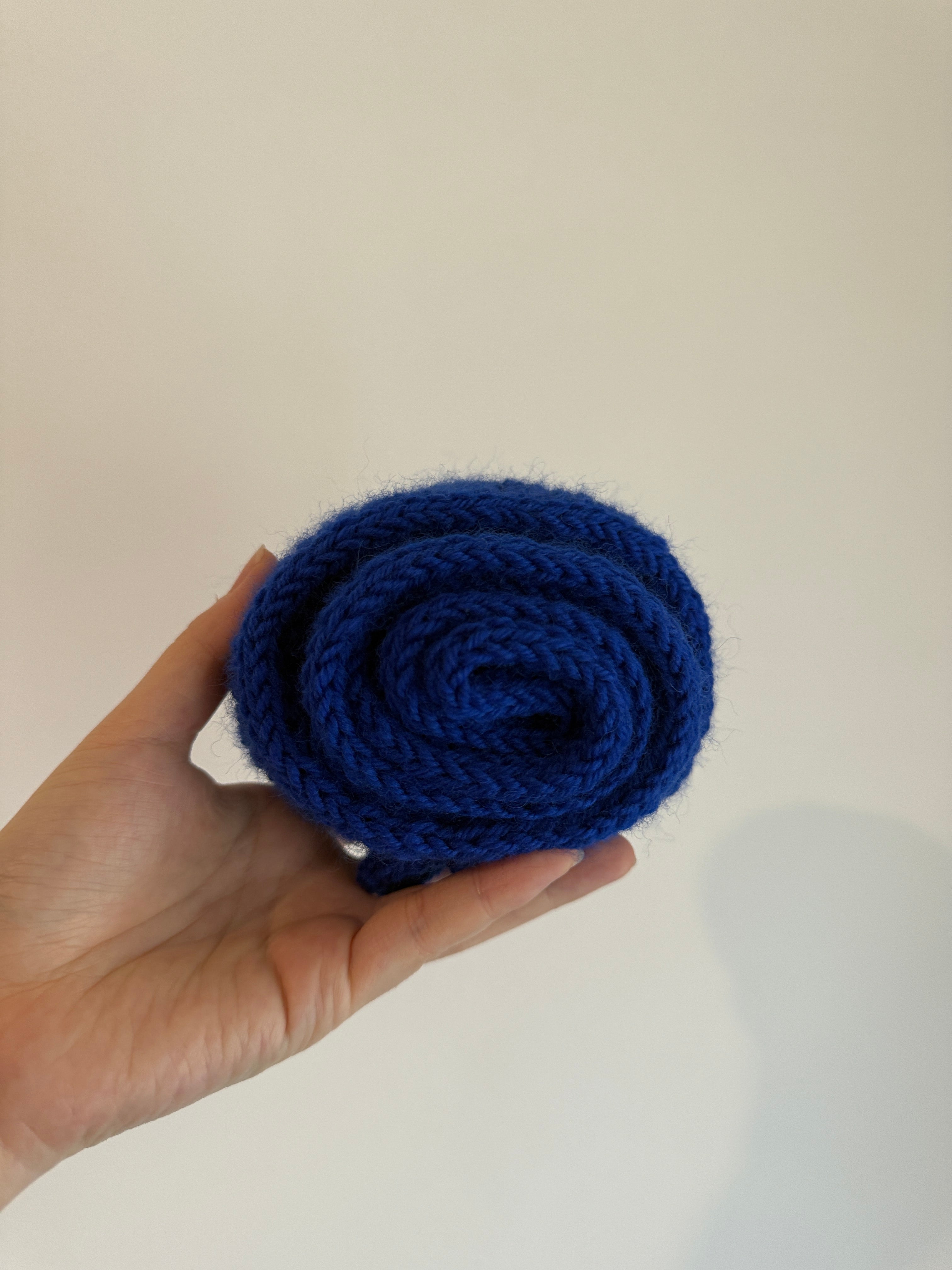 Handknit sophie scarf in royal blue