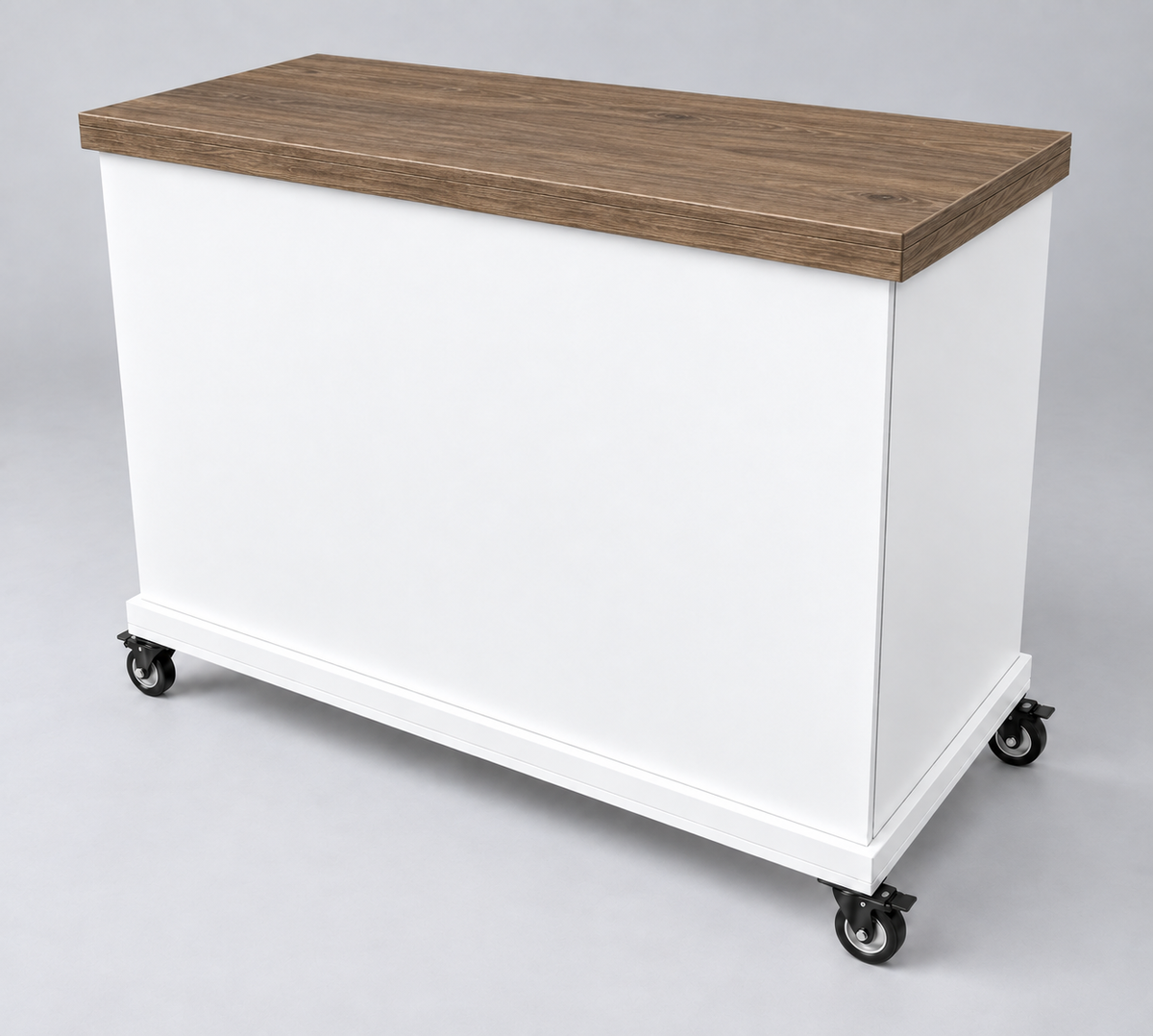 Flat Pack Panel Style Mobile Event Cart - White