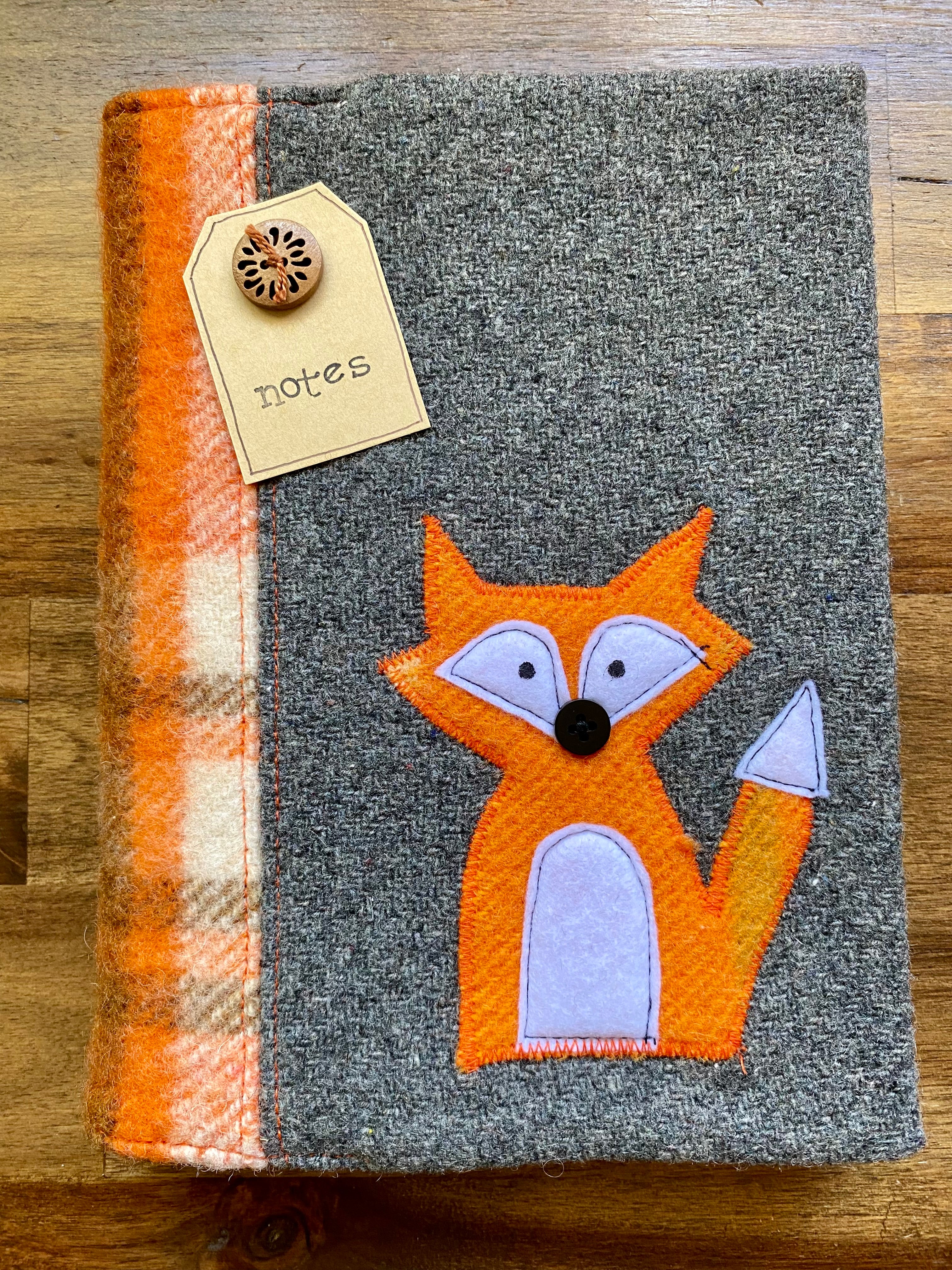 A5 Upcycled Notebook Fox