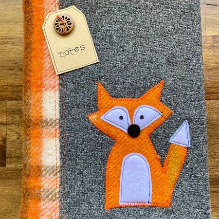 A5 Upcycled Notebook Fox