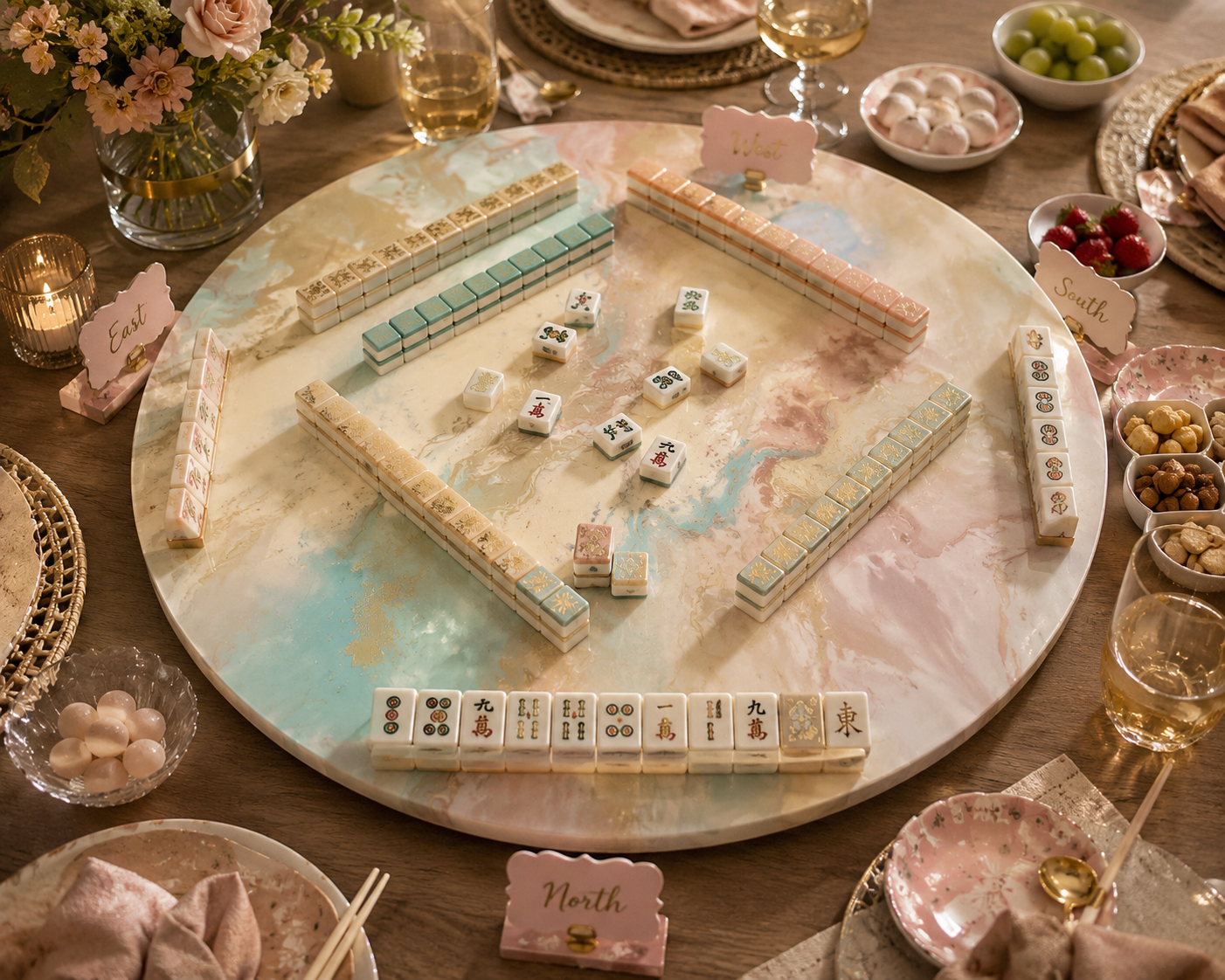 Lazy Susan | serving board | Mahjong board | Centre table platter