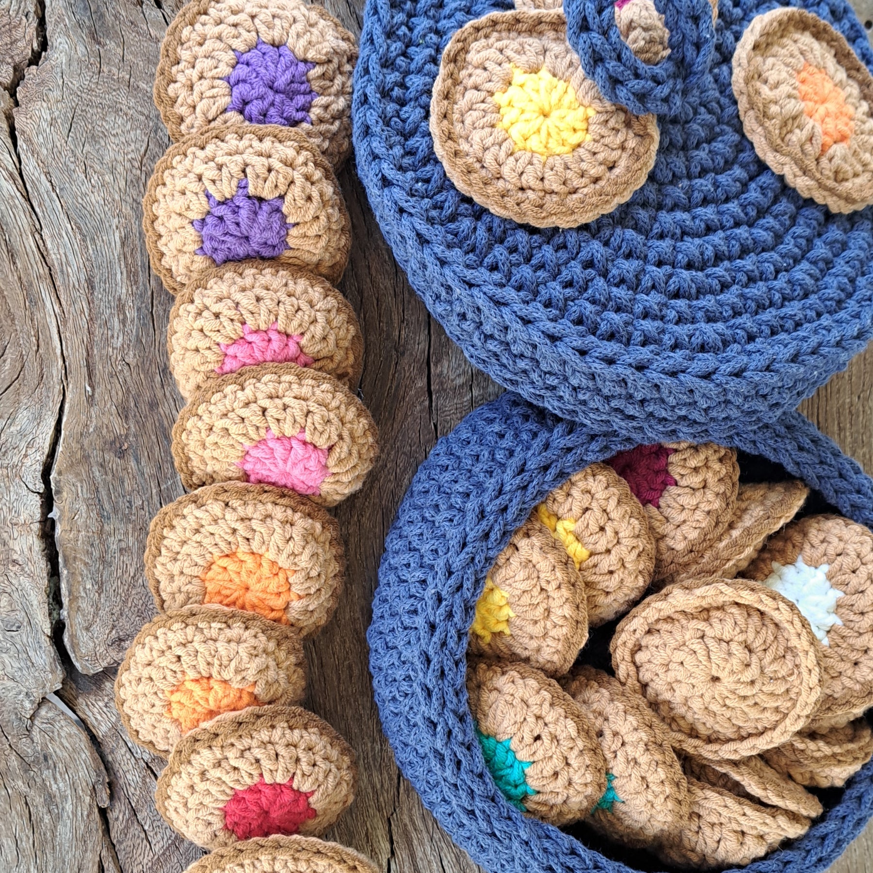 Cookie memory game, stored in a cookie bowl.