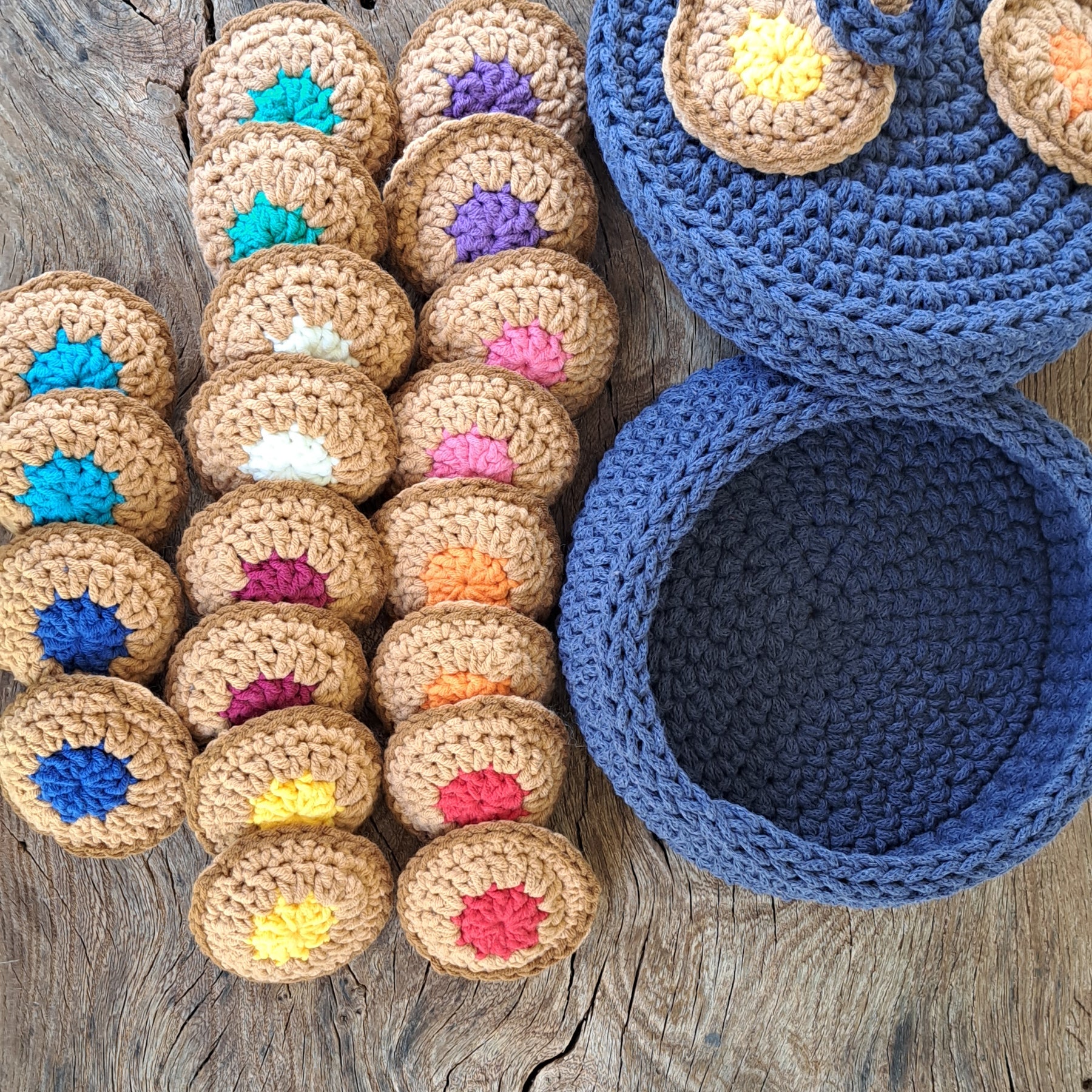 Cookie memory game, stored in a cookie bowl.