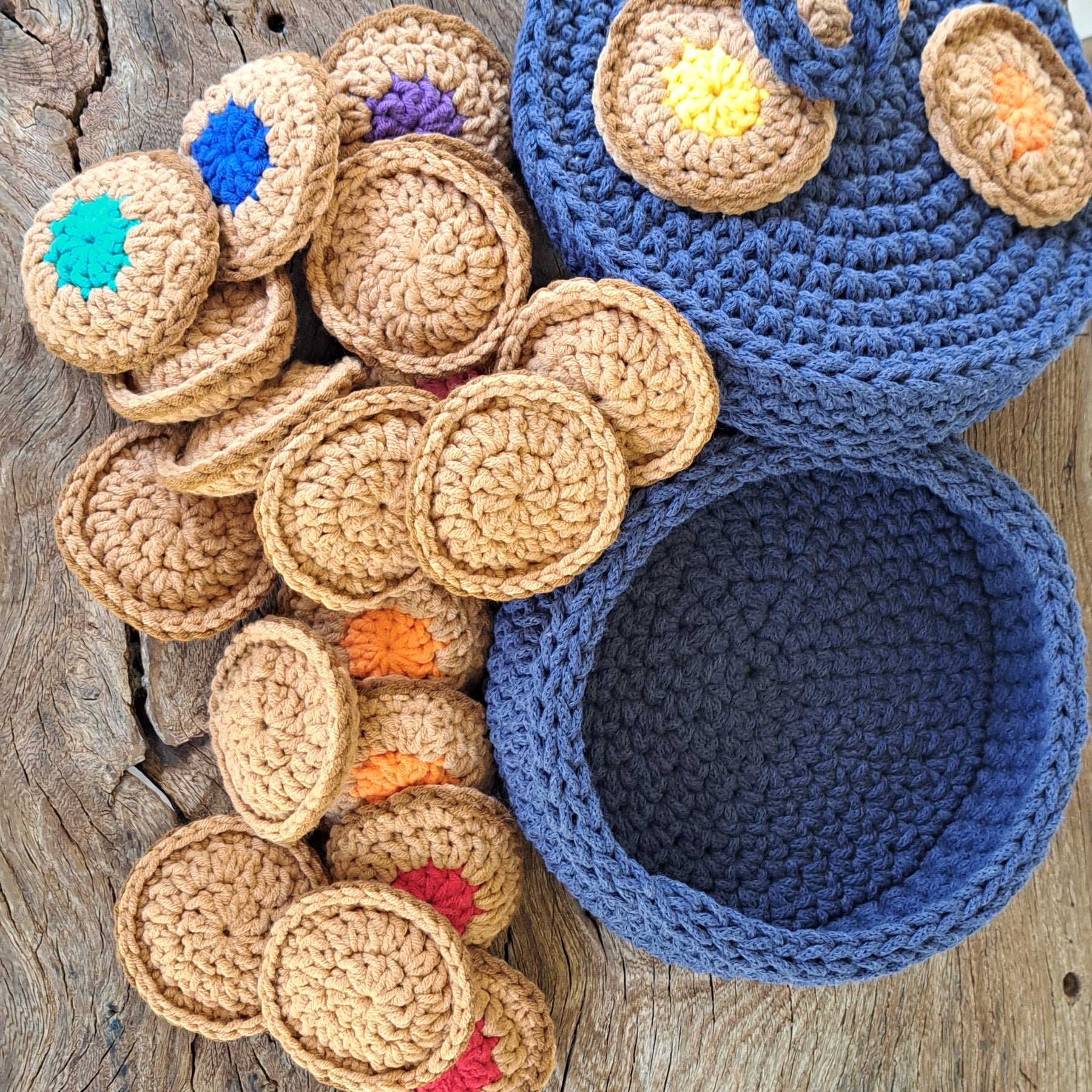 Cookie memory game, stored in a cookie bowl.
