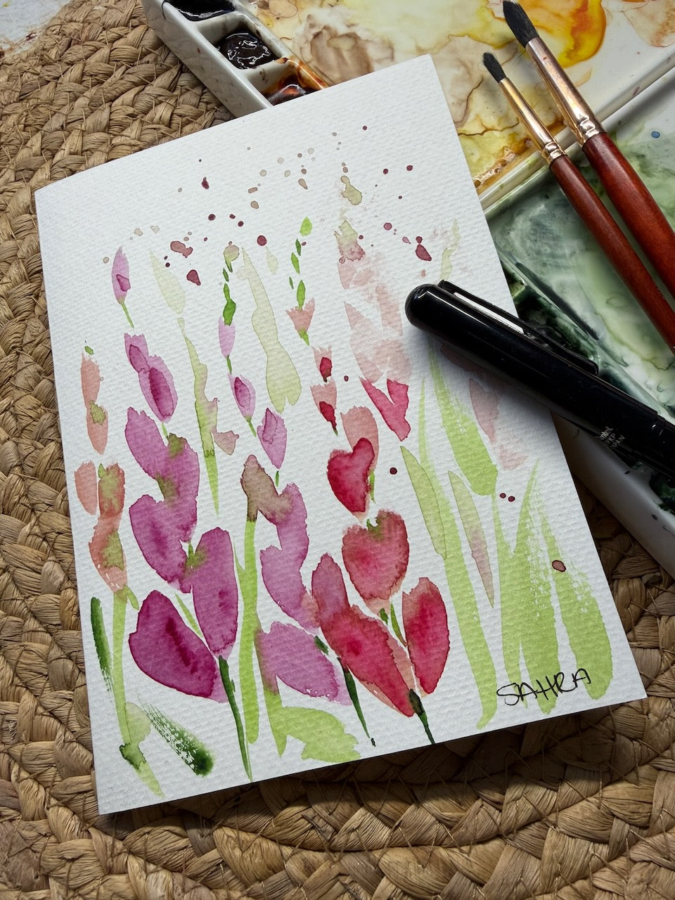 Hand Painted Greeting Cards Original Artworks