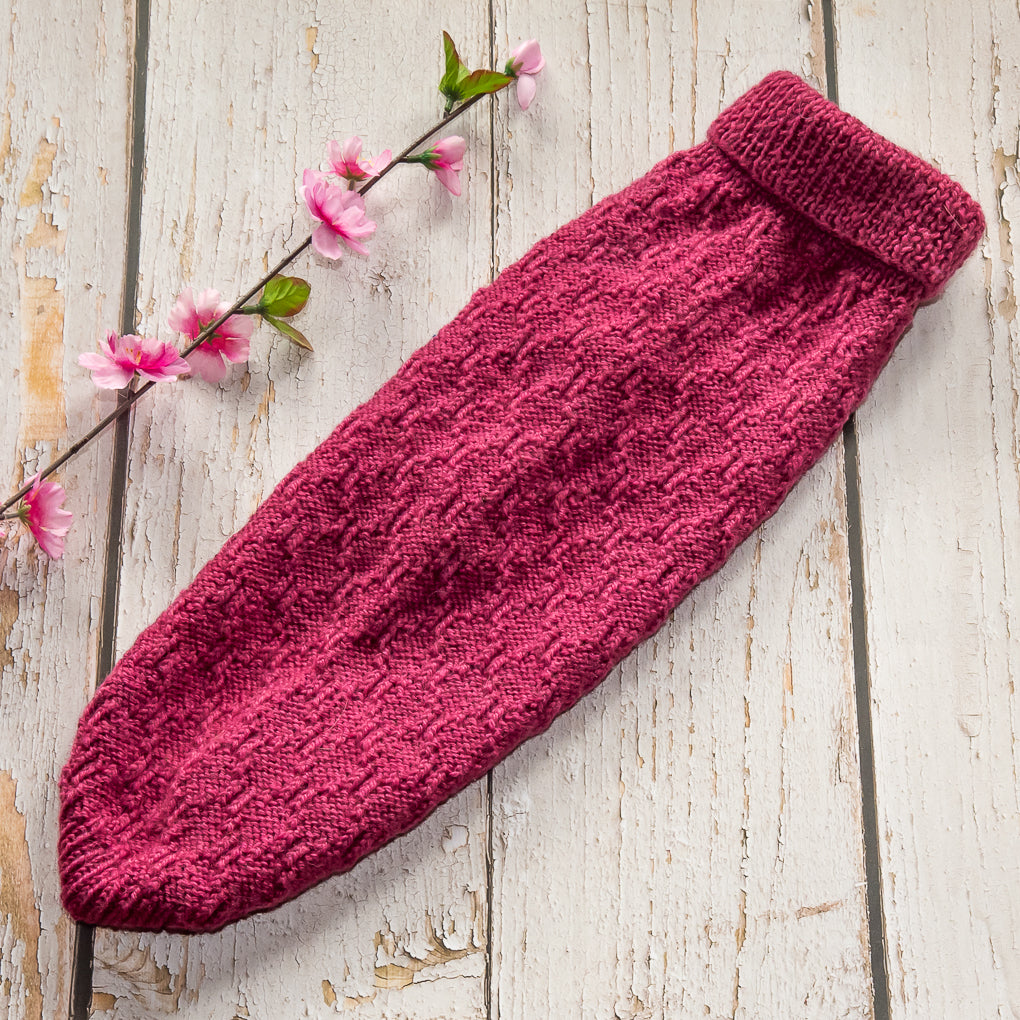 Pet Jumpers - 100% wool, hand knitted dog or cat jumpers - Diamond Pattern