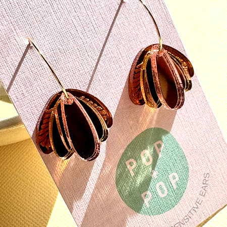 Fids Flower 3 Piece - Amber, Gold & Rose Gold