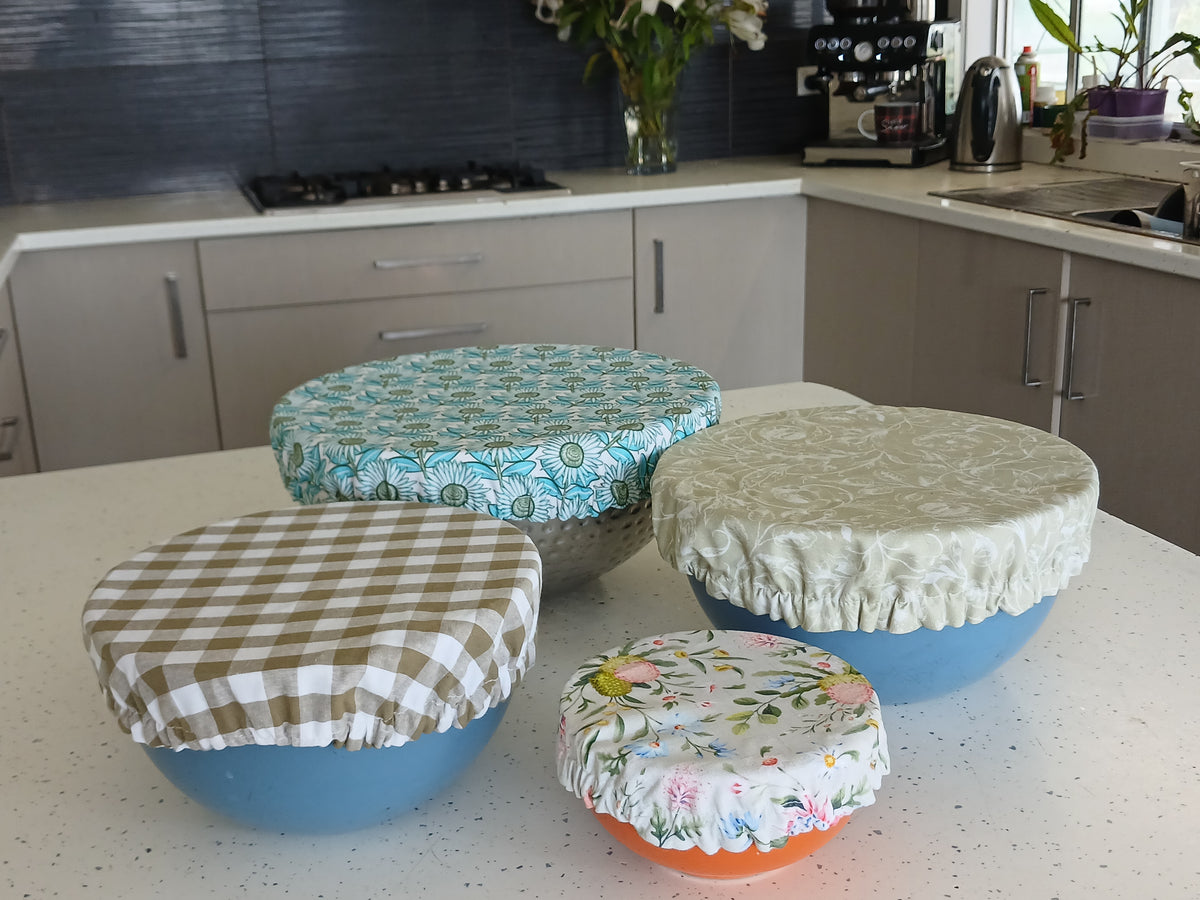 Reversible Reusable Bowl Covers Set of 4 - Alternate fabrics - Value Pack - Handmade