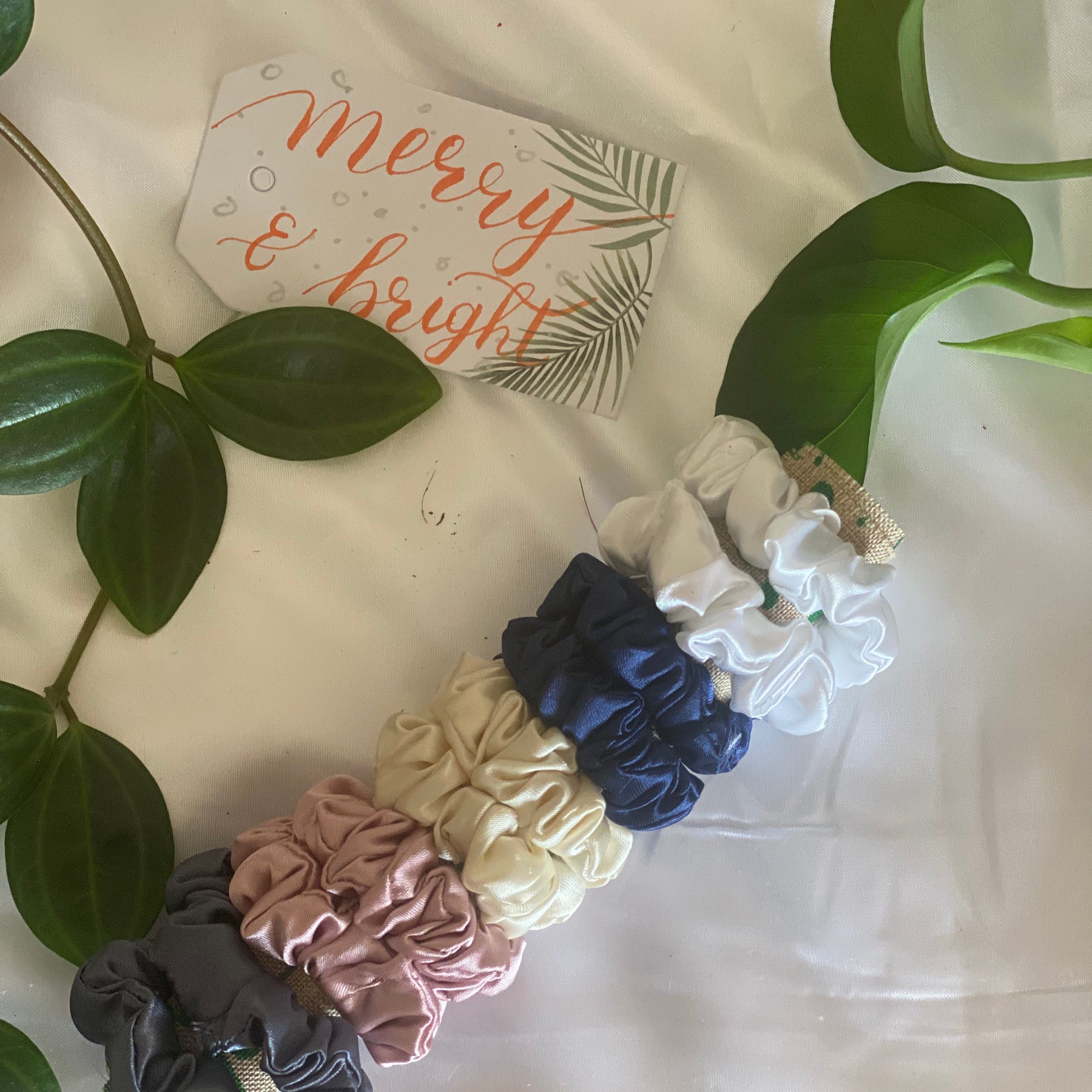 Mini School Satin Scrunchies | Set of 6