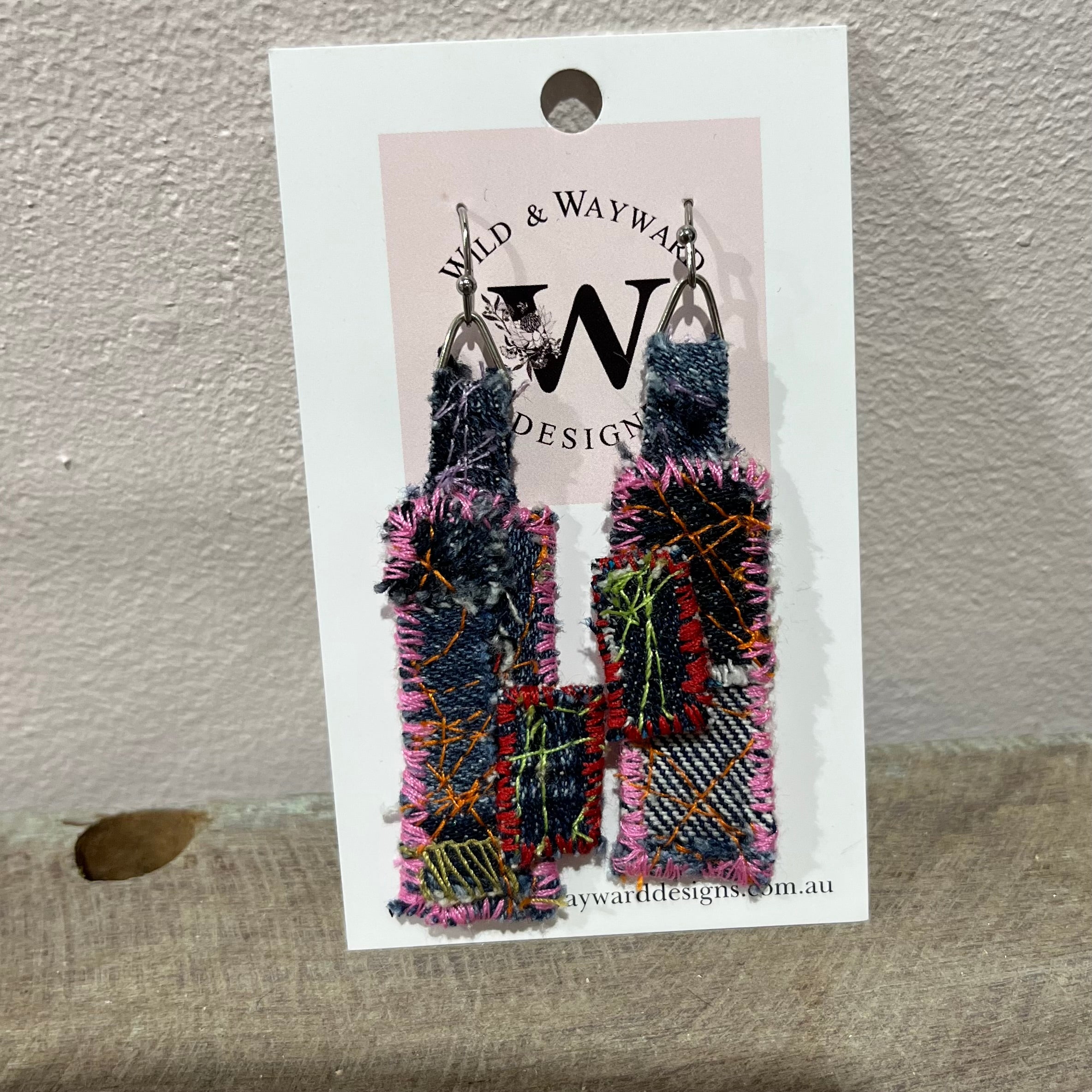 Asymmetrical Textile Earrings