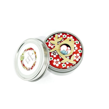 Birdie Brooch Red and Aqua