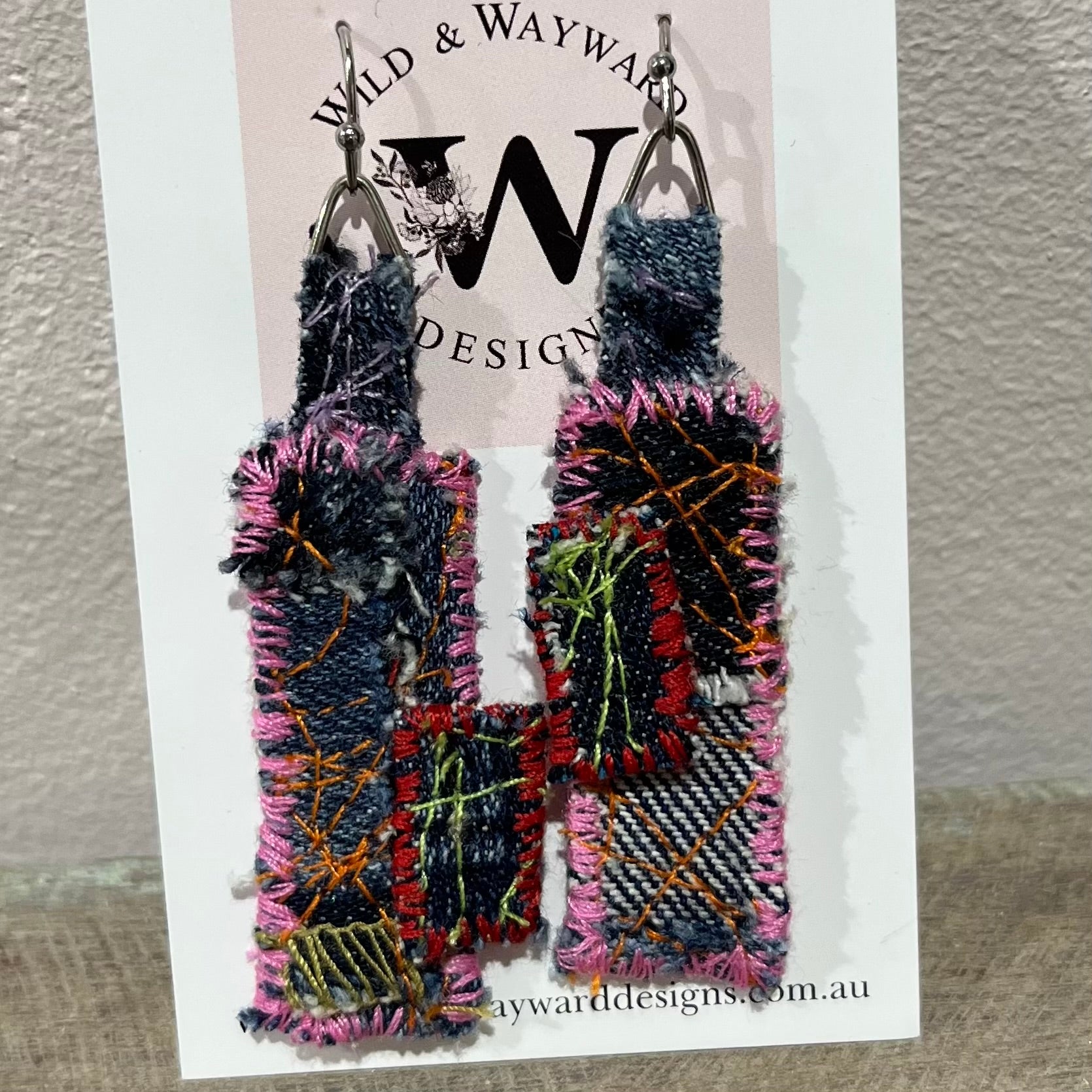 Asymmetrical Textile Earrings
