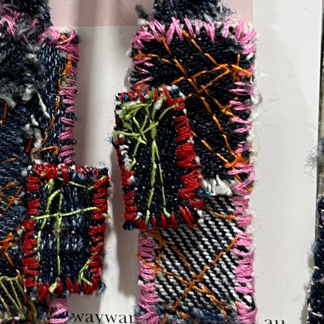 Asymmetrical Textile Earrings