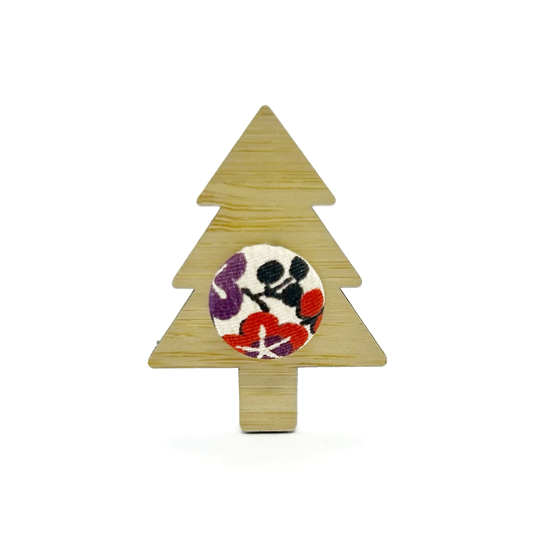 Kimono Christmas Tree Brooch with Gift Tin