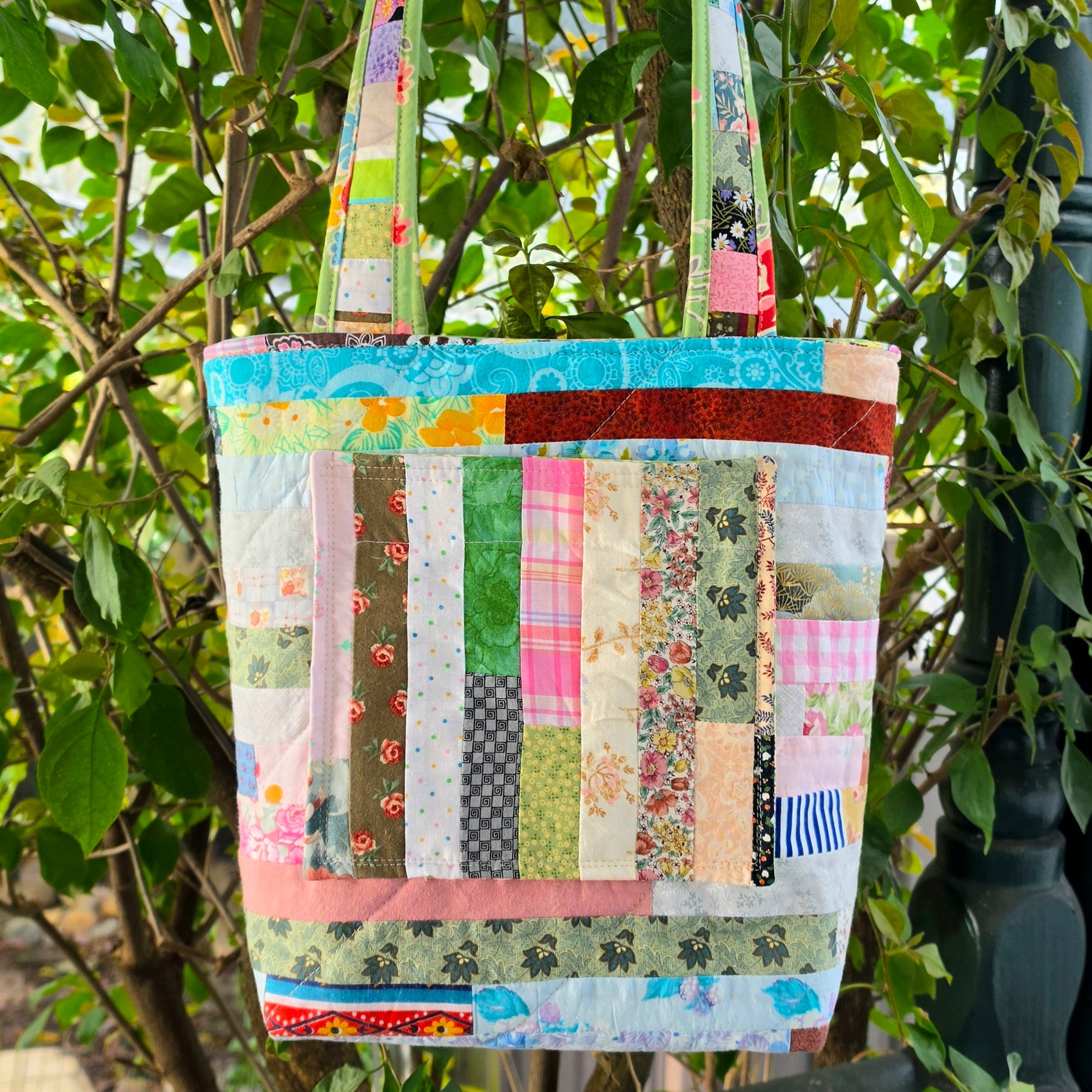 Unique Patchwork Handbag – Upcycled from Handmade Quilt