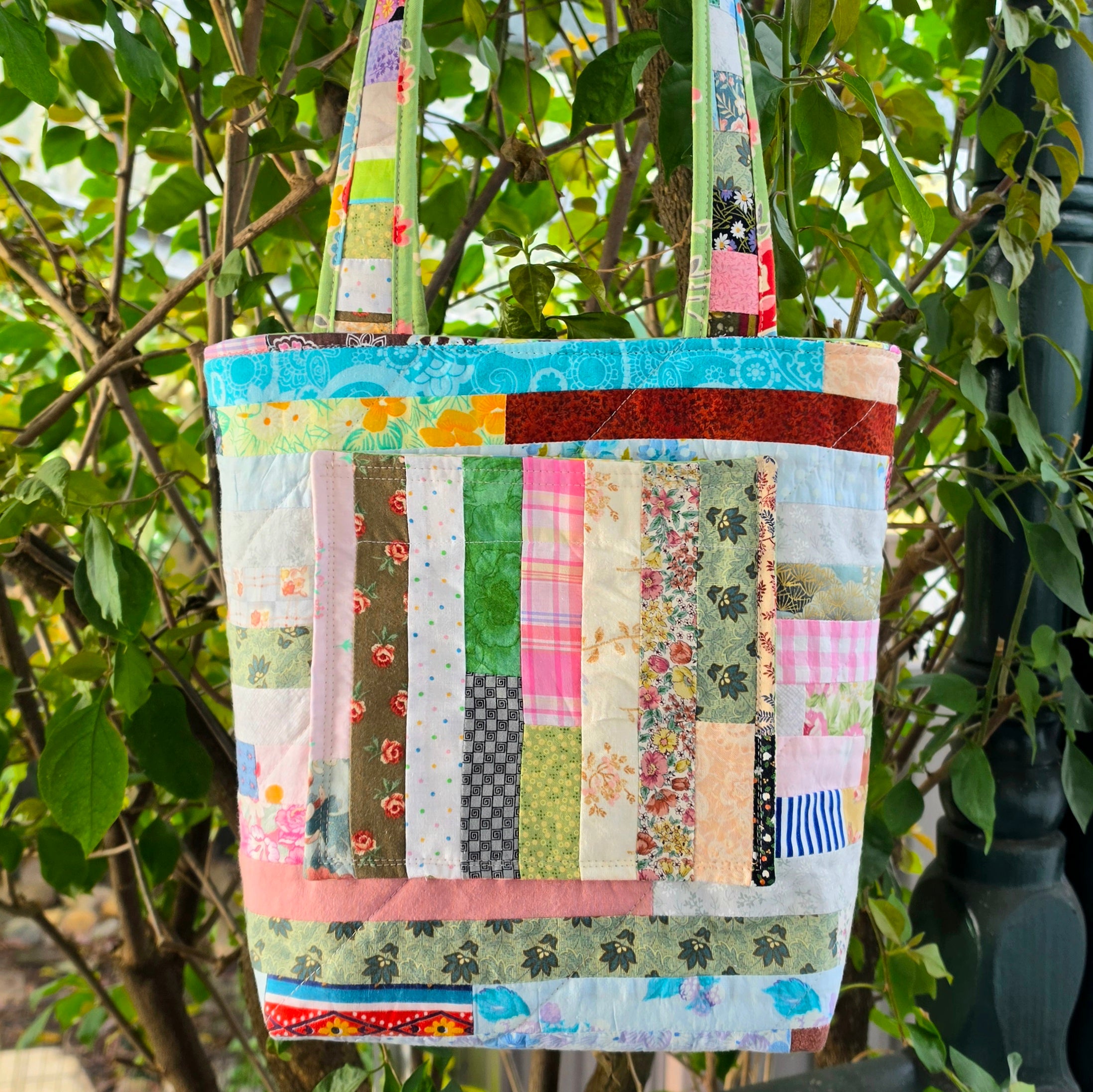 Unique Patchwork Handbag – Upcycled from Handmade Quilt