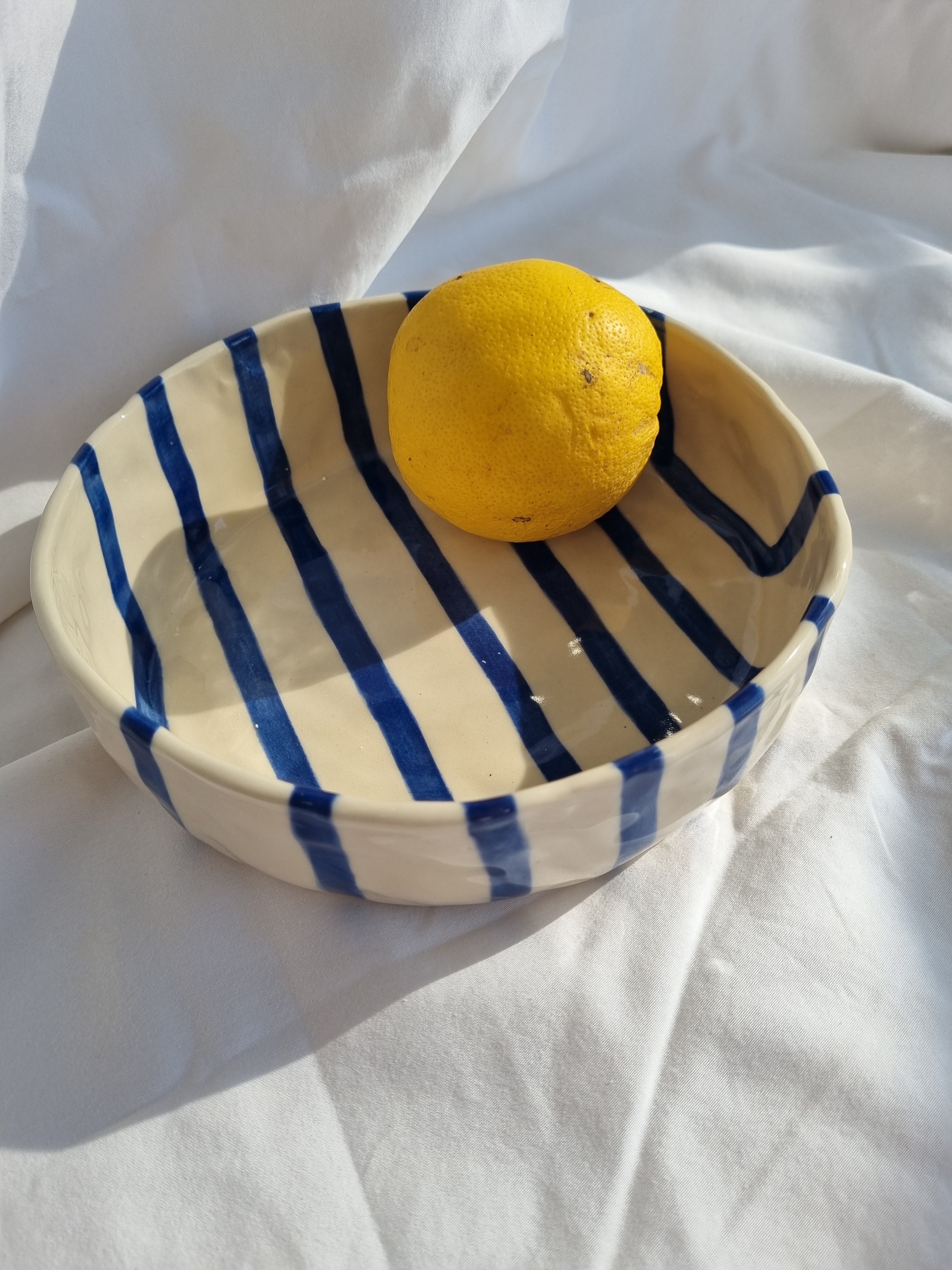 Blue Stripe Everyday Bowl
