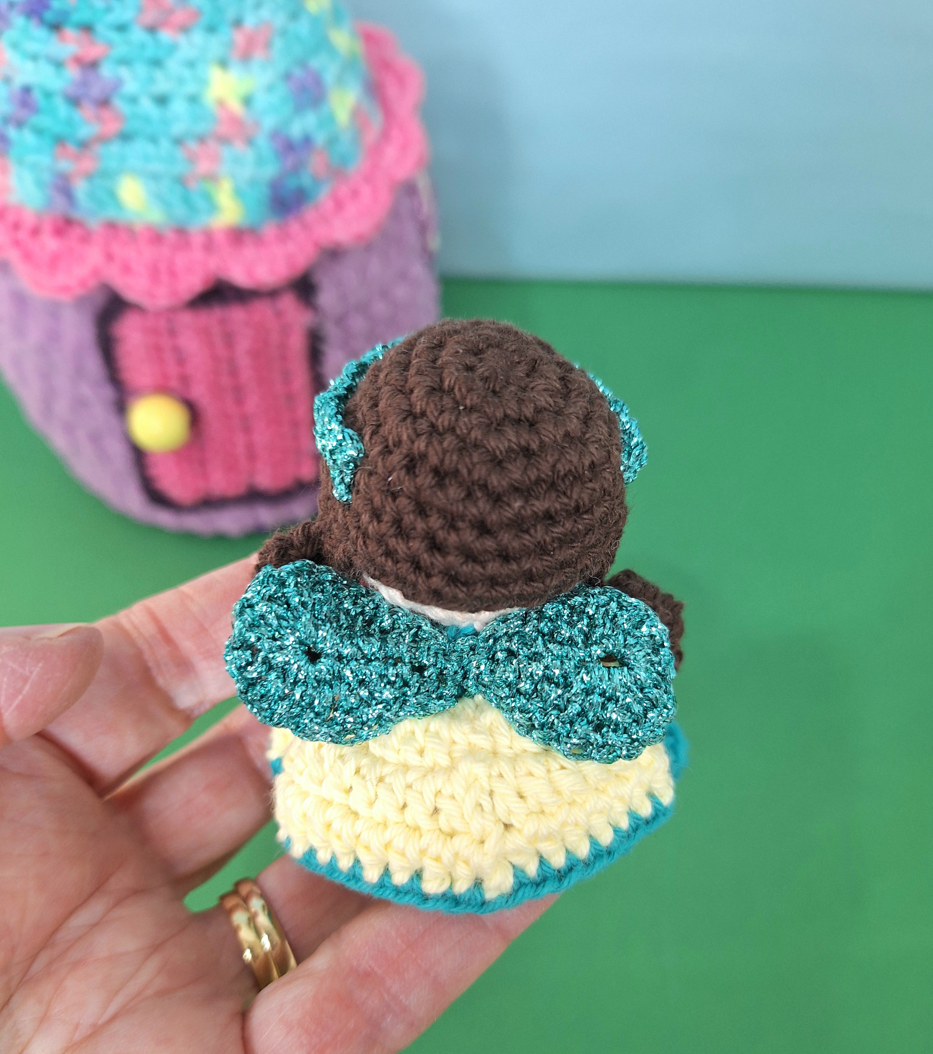 Enchanted Crochet Fairy House Play Set with Two Fairies