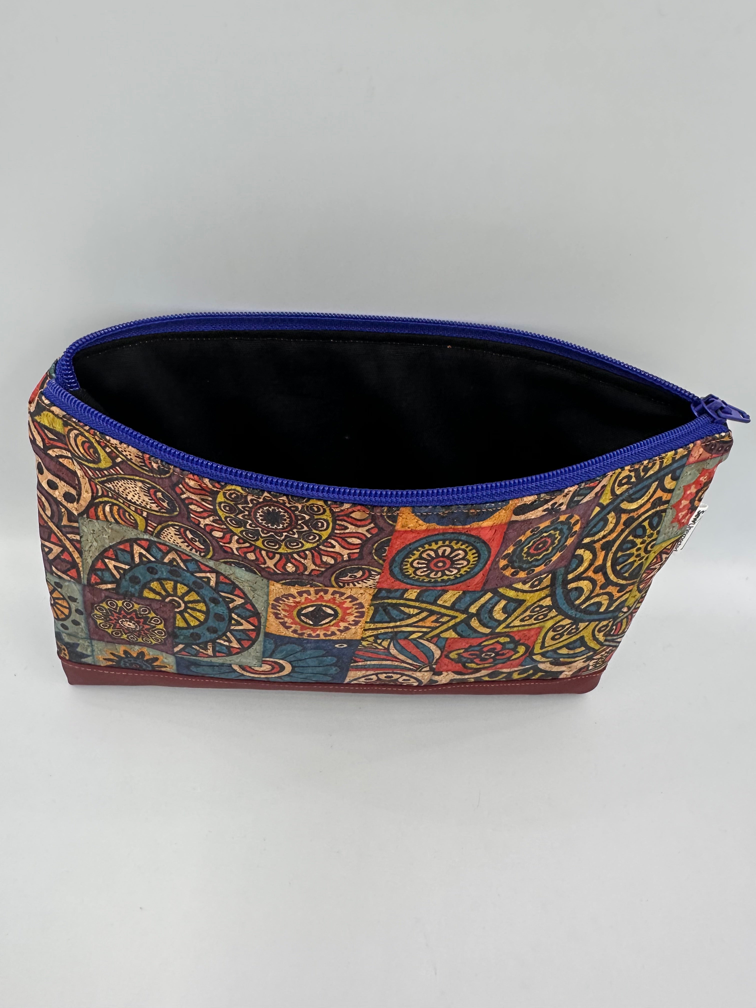 Handmade Statement Pouch - One of a Kind - Earthy Mandala Inspired