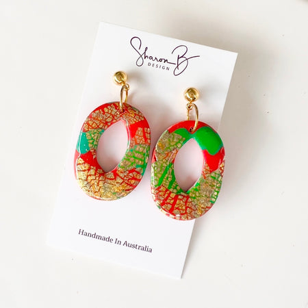Earrings ~ Polymer Clay ~ Resin ~ Christmas ~ Dangles