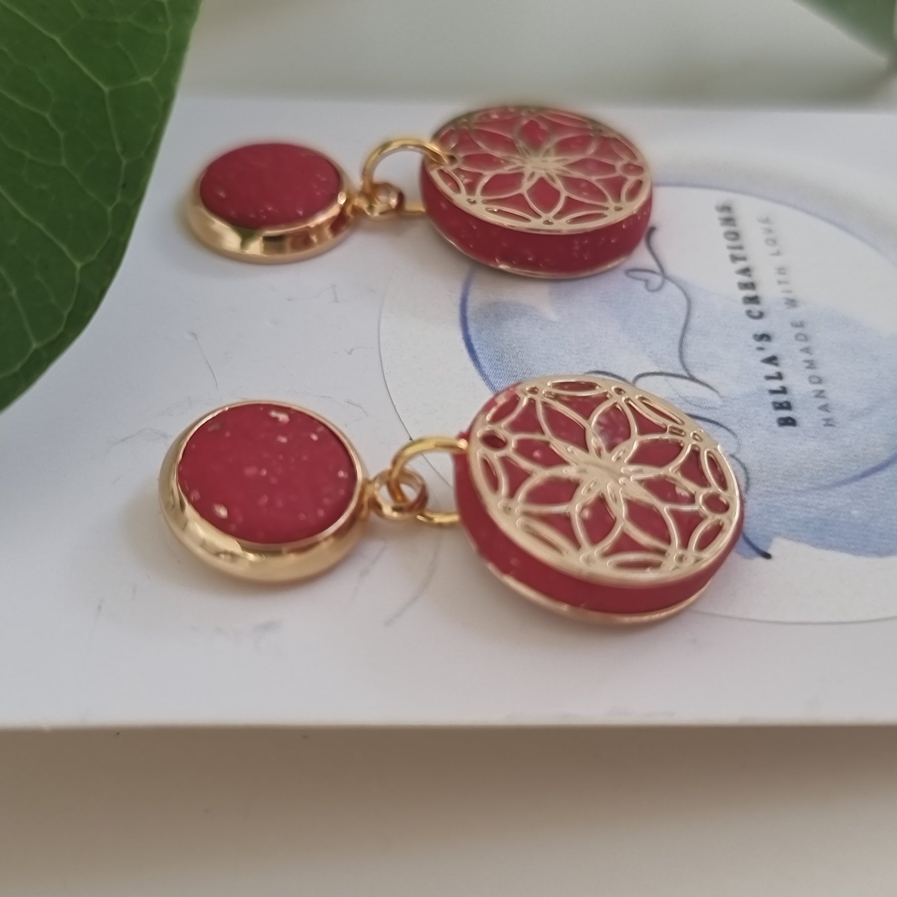 Red Lace Dangles