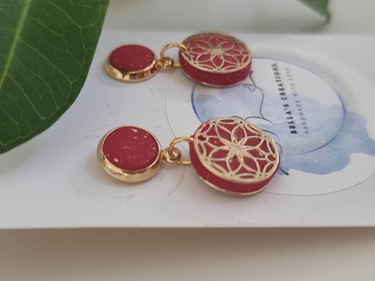 Red Lace Dangles