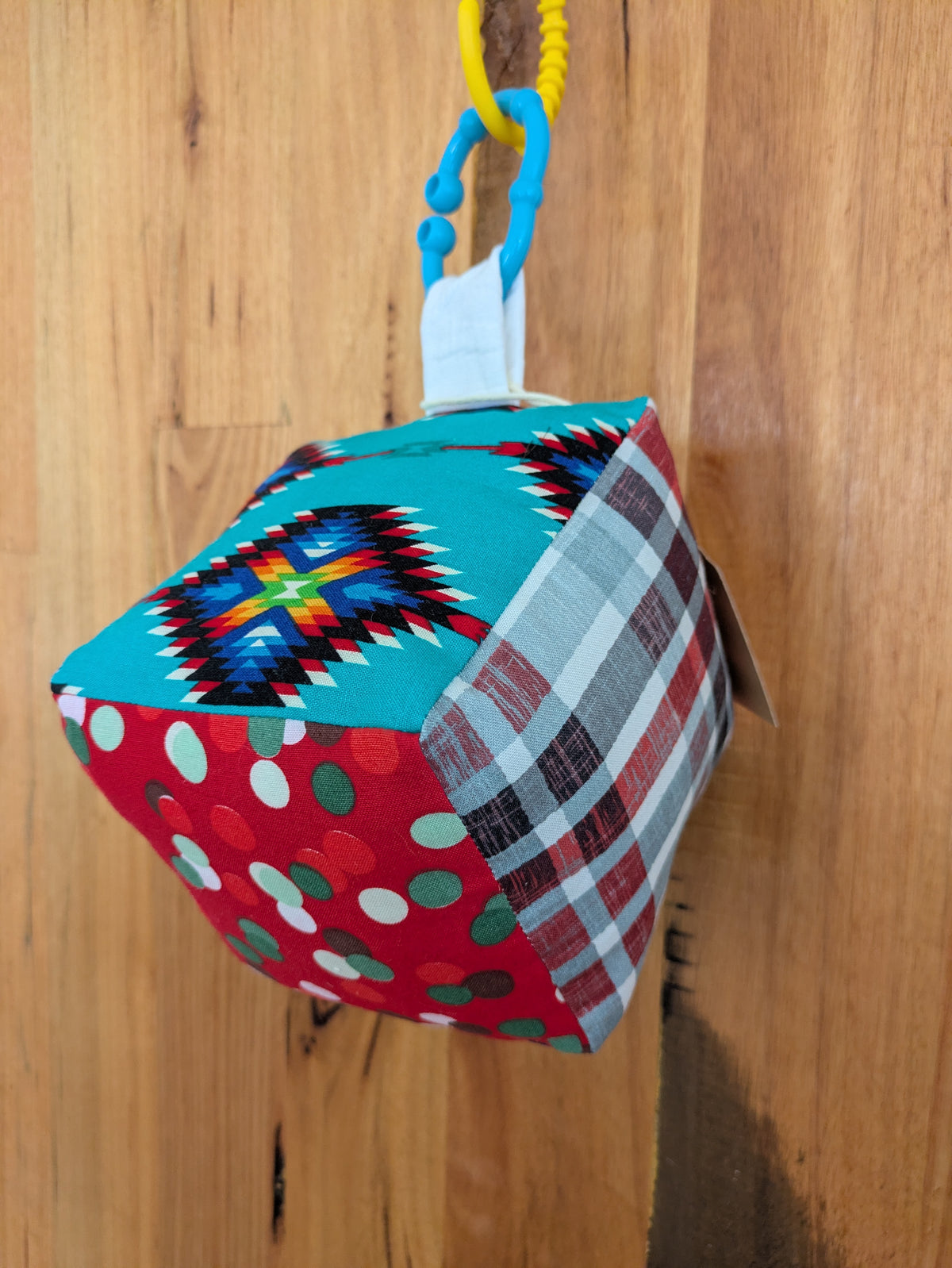 Dinosaur Aztec Soft Baby Cube Toy