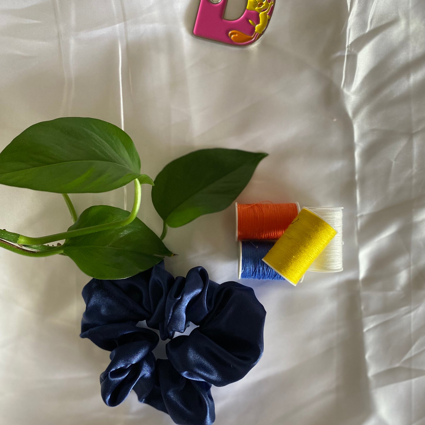 Blue Satin Scrunchie | Soft School Scrunchie | Everyday Hair Accessory
