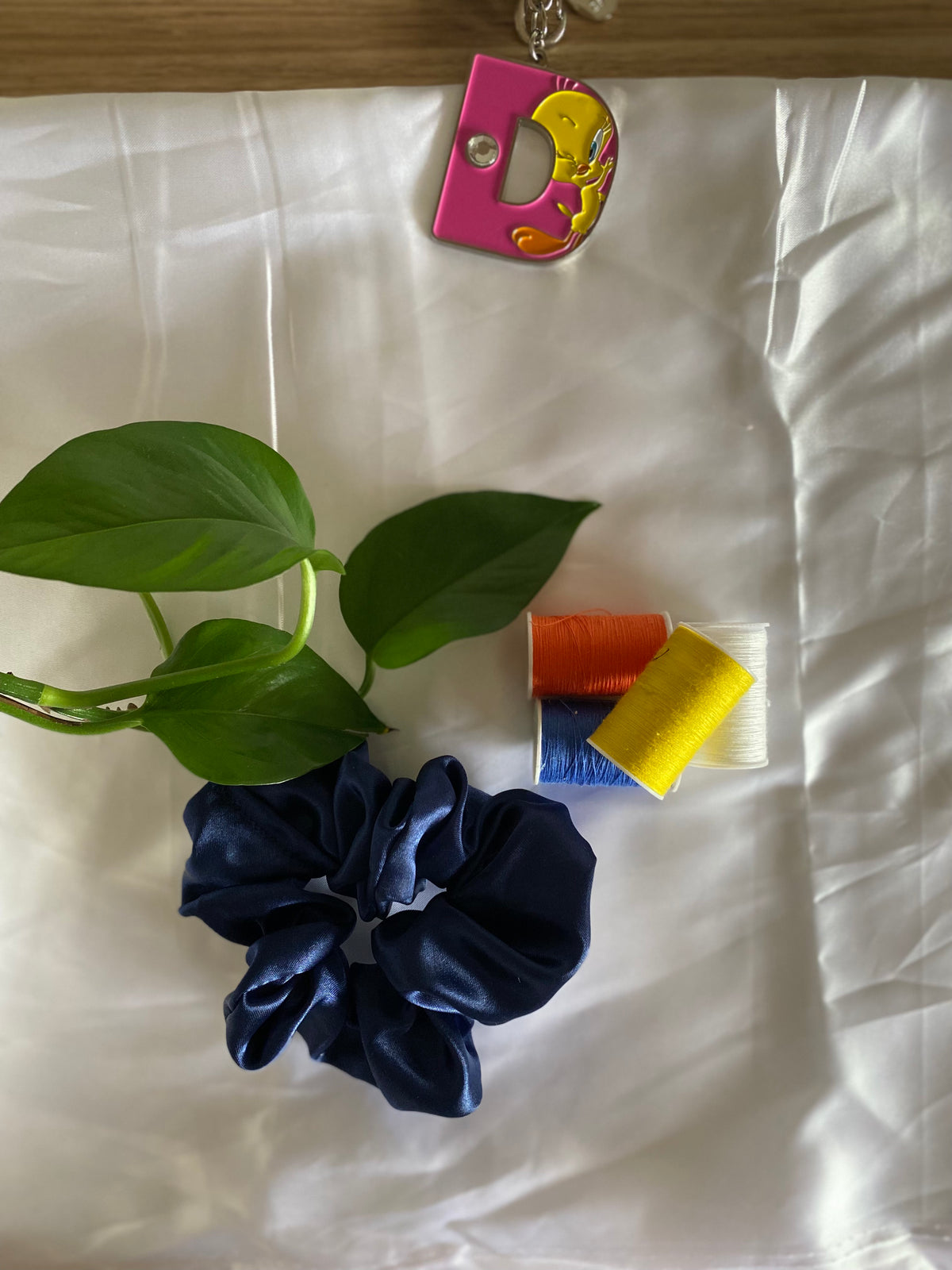 Blue Satin Scrunchie | Soft School Scrunchie | Everyday Hair Accessory