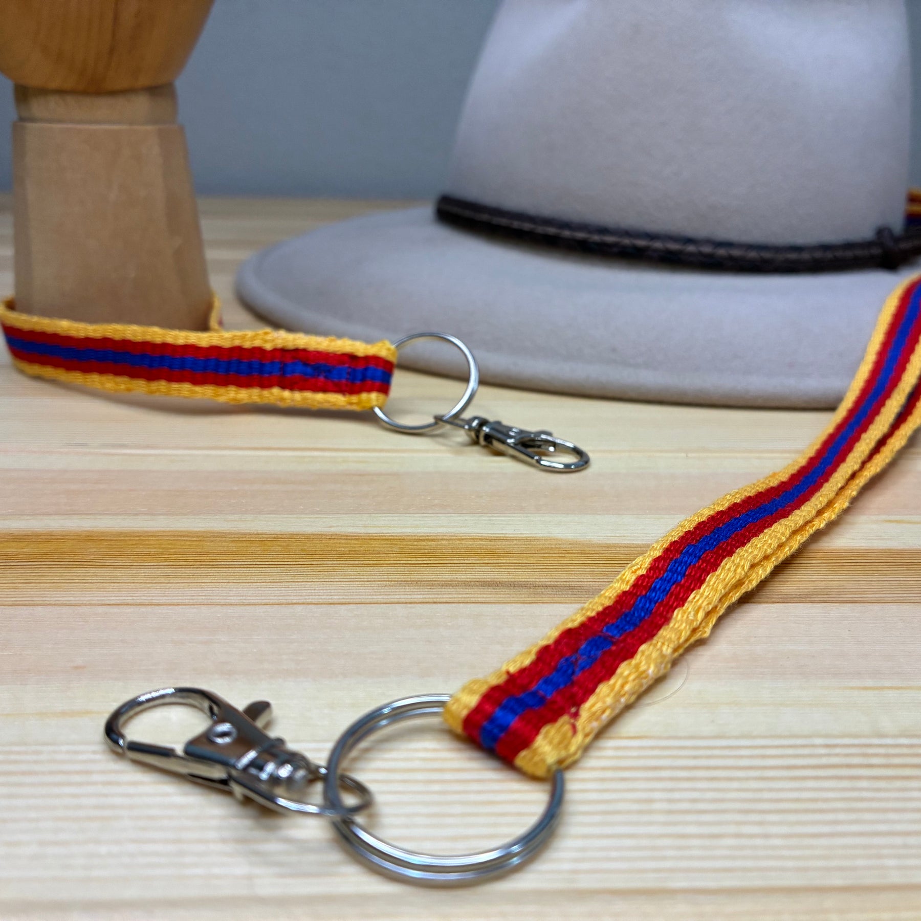 Looping Style - Primary Brights Handwoven Wristlet Key Fob