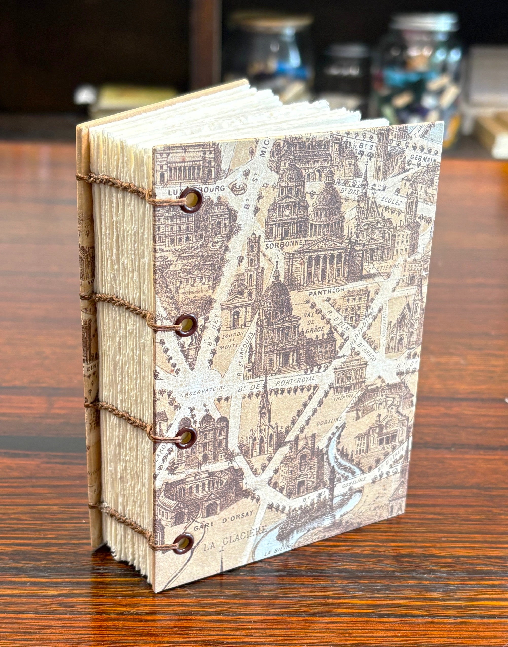 Mini Watercolour Sketchbook, Lay Flat Travel Size with Paris Cover