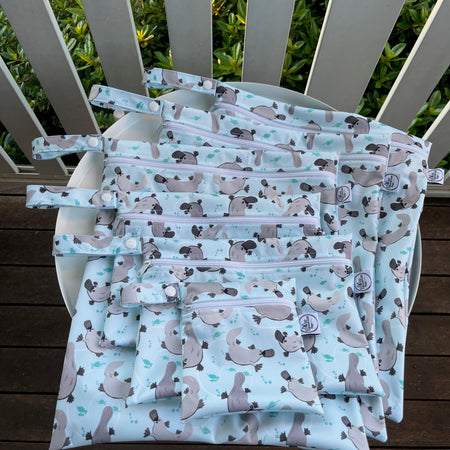 READY MADE Water-resistant wet bags - Platypus (Annette Winter)  | Ready to ship | FREE Postage
