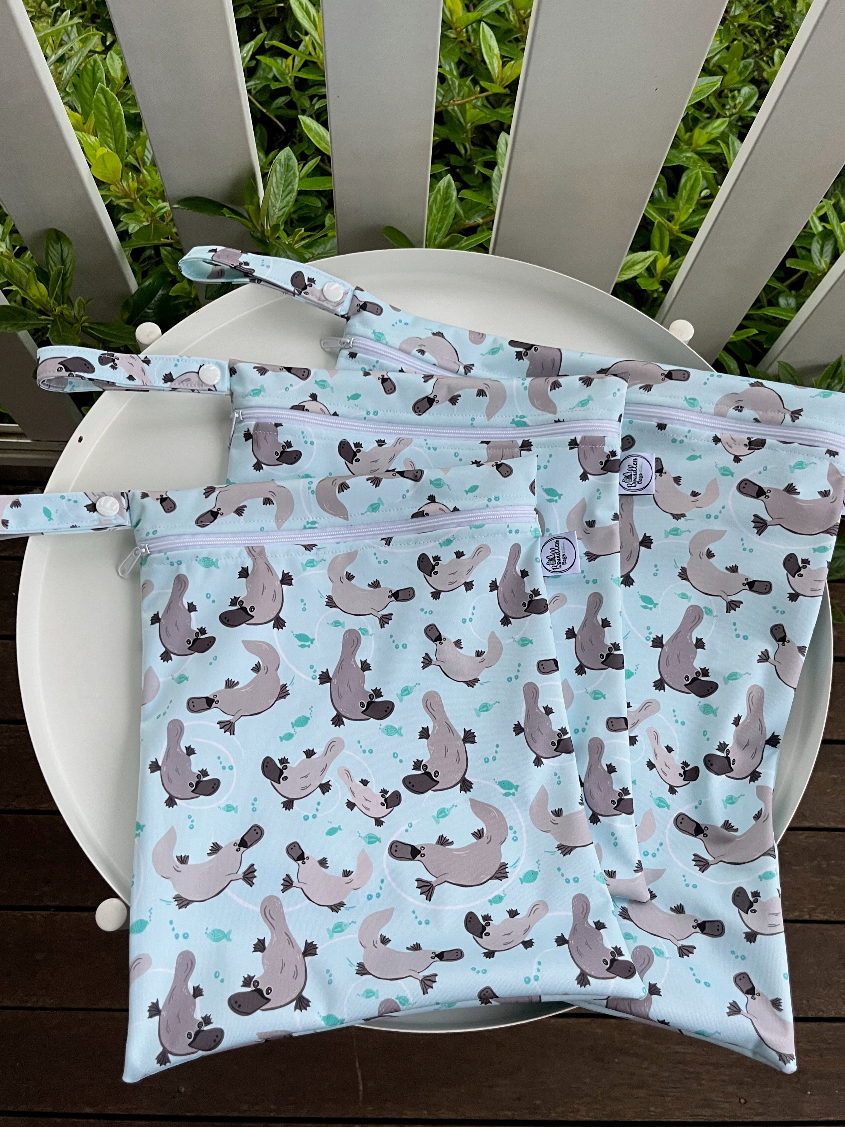 READY MADE Water-resistant wet bags - Platypus (Annette Winter)  | Ready to ship | FREE Postage