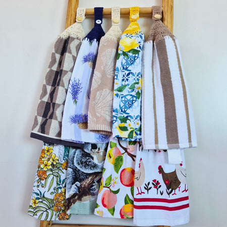 Kitchen Hand Towel | Hanging | Cotton | SINGLE LAYER | 9 Styles - 1-9