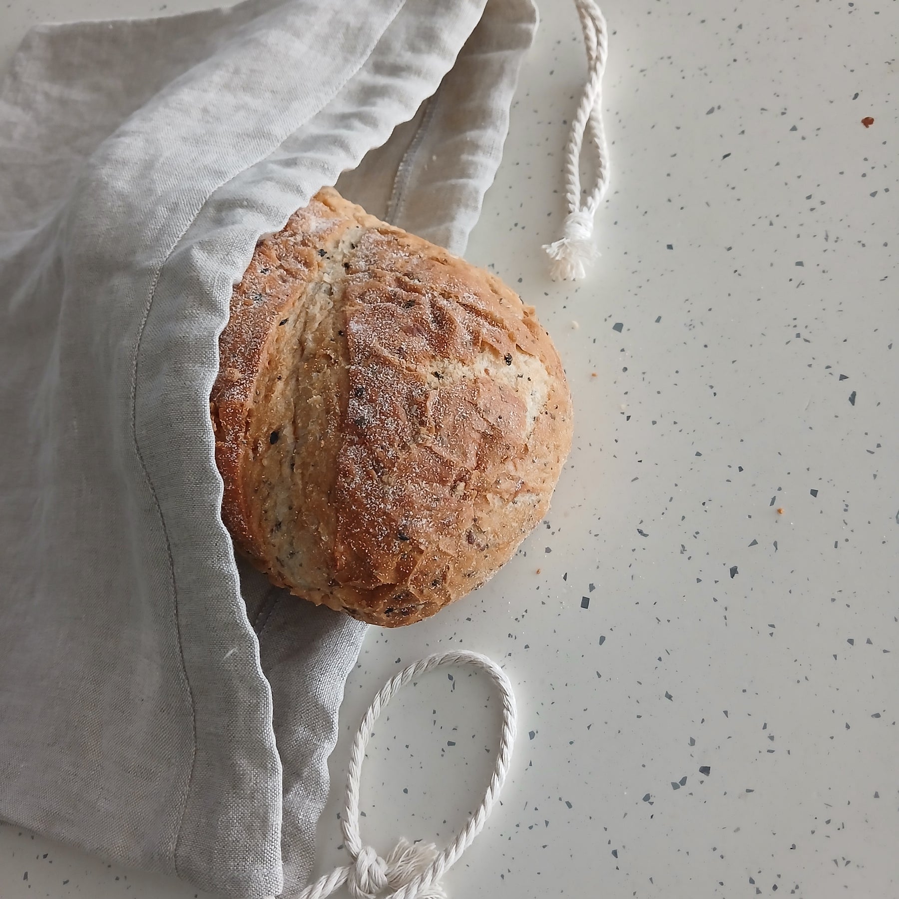 Reusable Linen Bread Bag