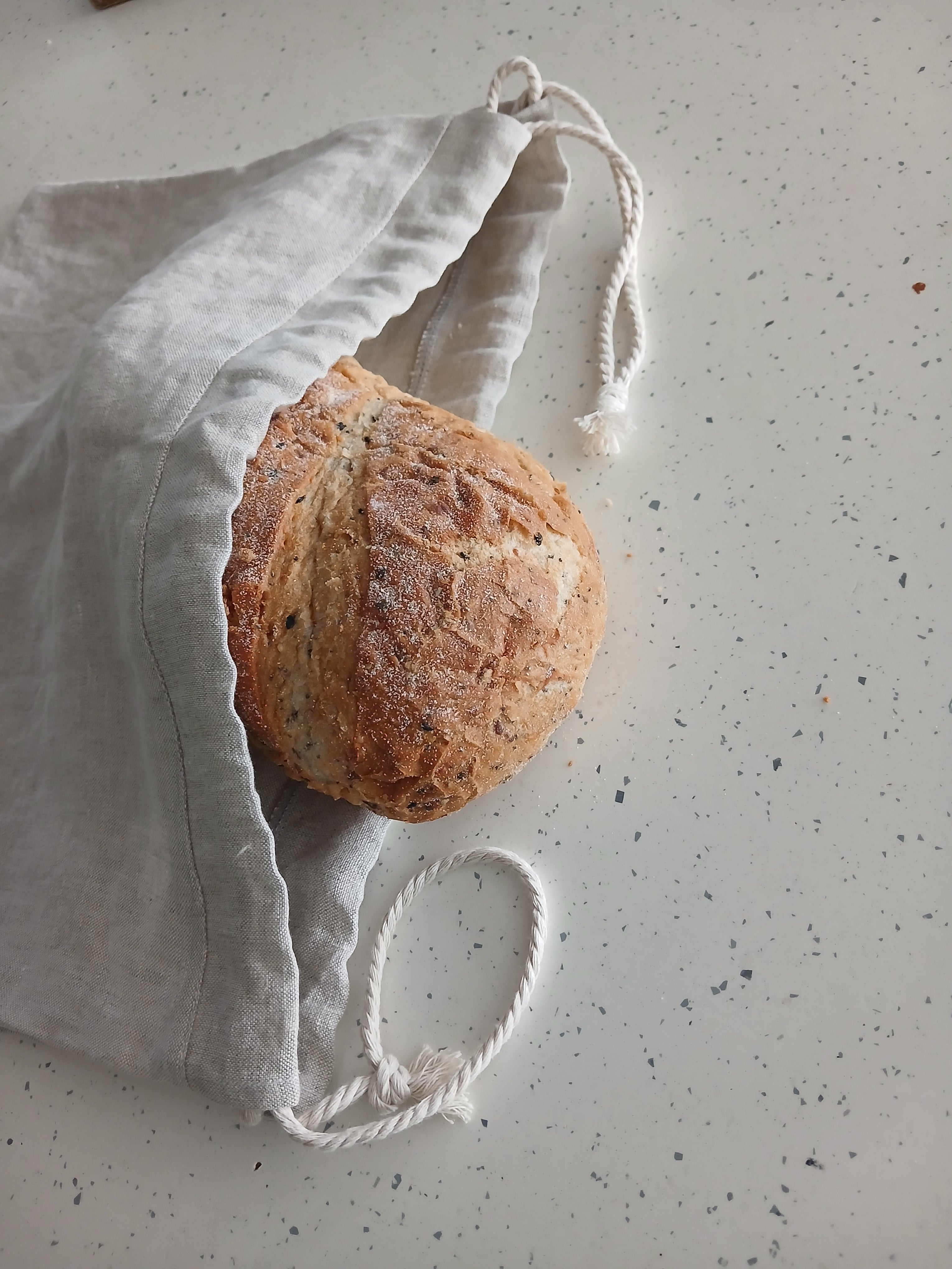 Reusable Linen Bread Bag