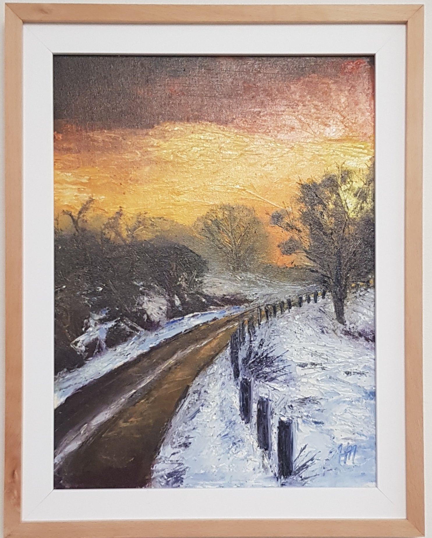 " Around the Bend" Oil Painting.    free shipping!