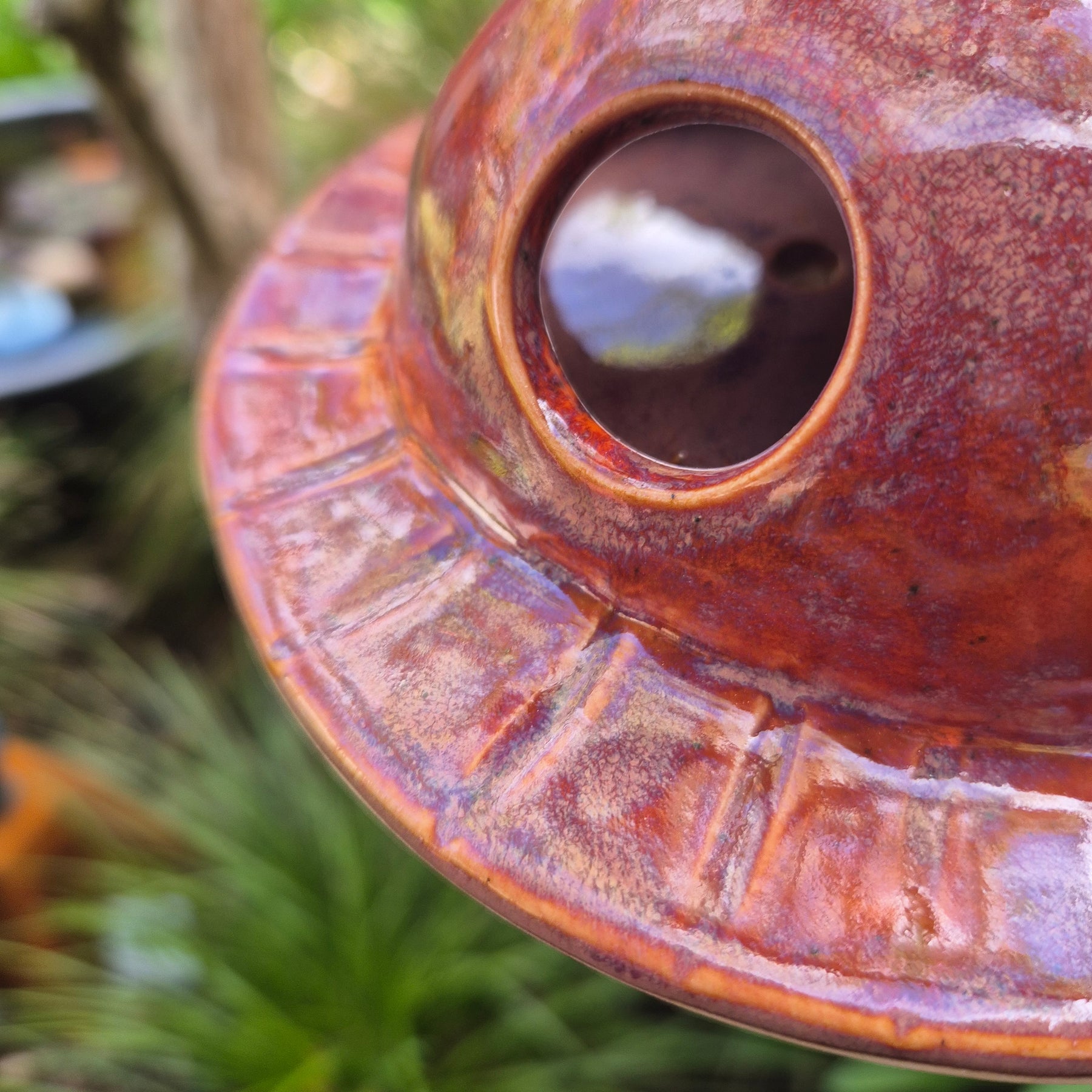 Birds Nest Material Holder - Ceramic Garden Ornament