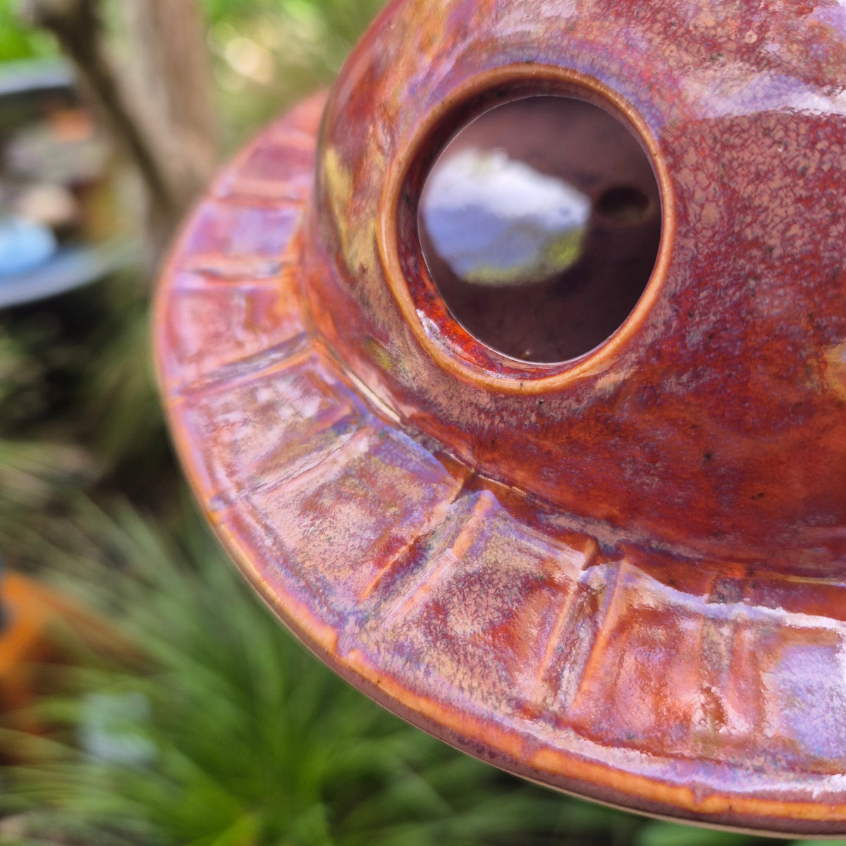 Birds Nest Material Holder - Ceramic Garden Ornament