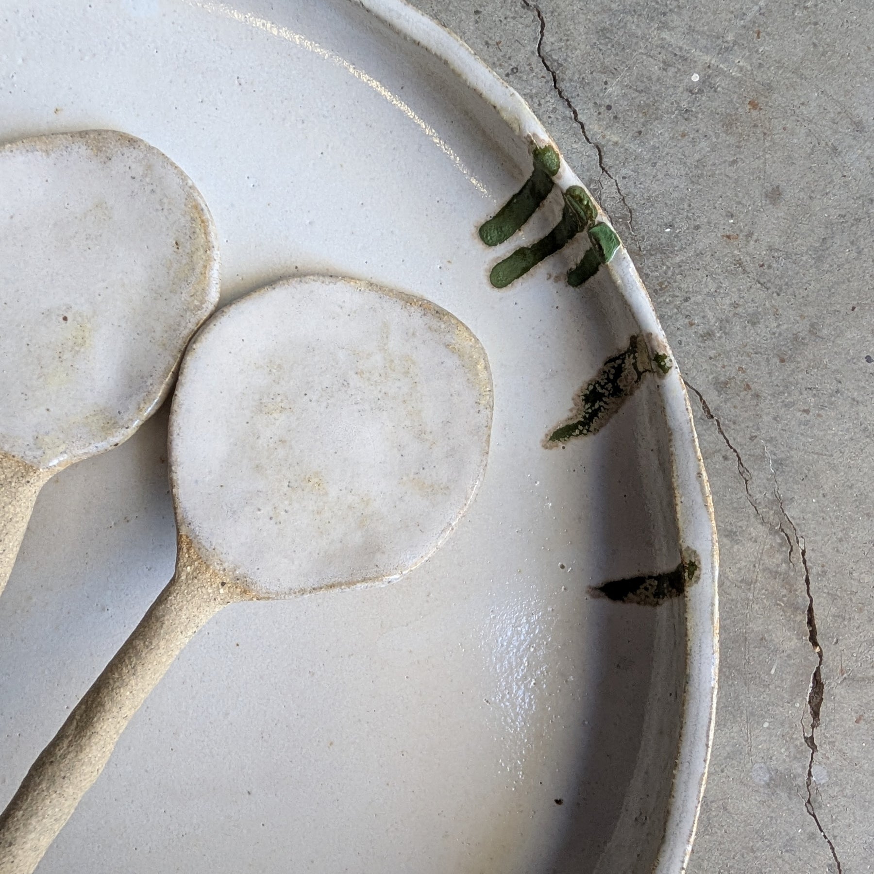 Hand-formed Ceramic Serving Bowl + Spoon set | Calming • Organic • Textural