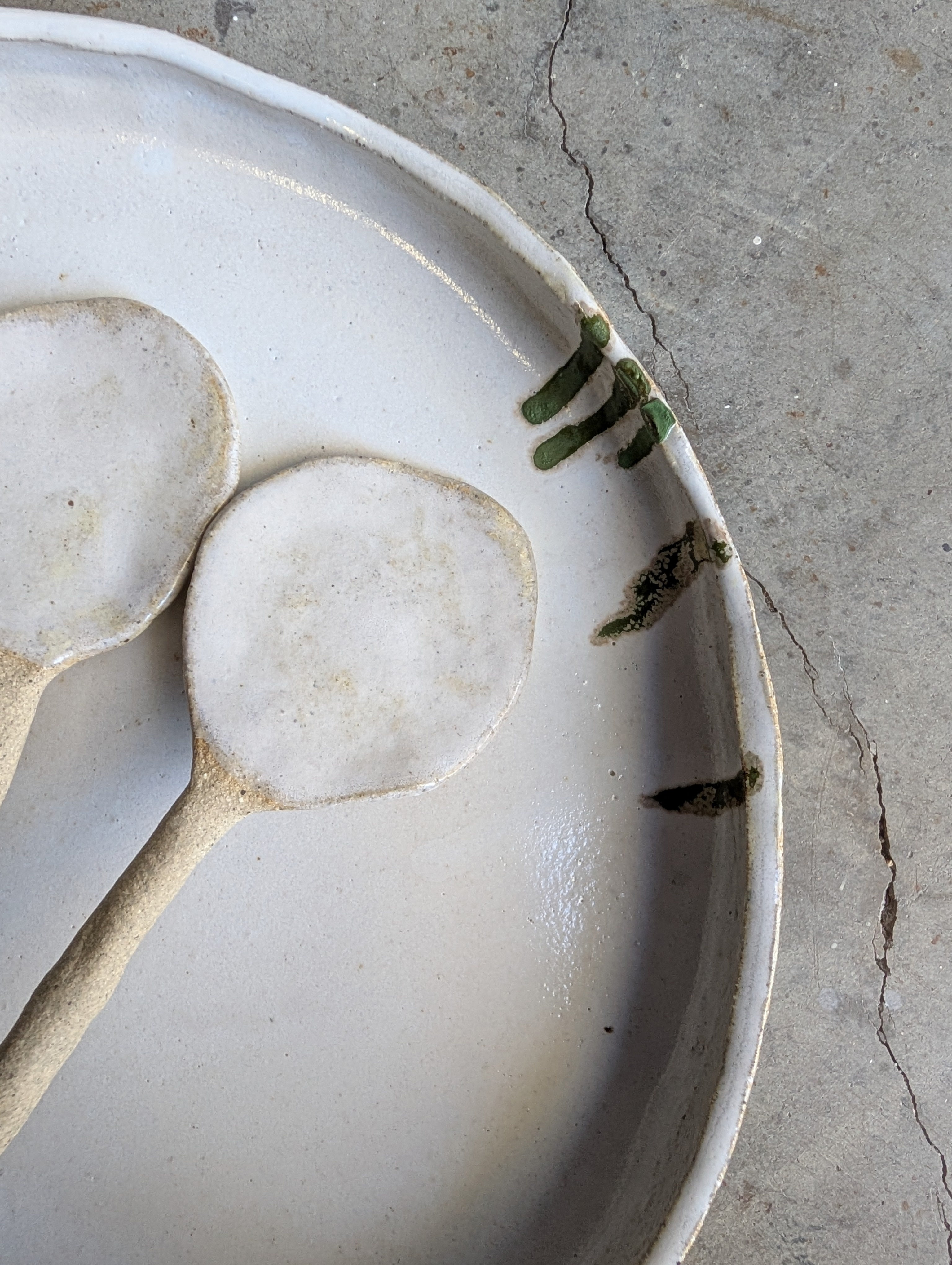 Hand-formed Ceramic Serving Bowl + Spoon set | Calming • Organic • Textural