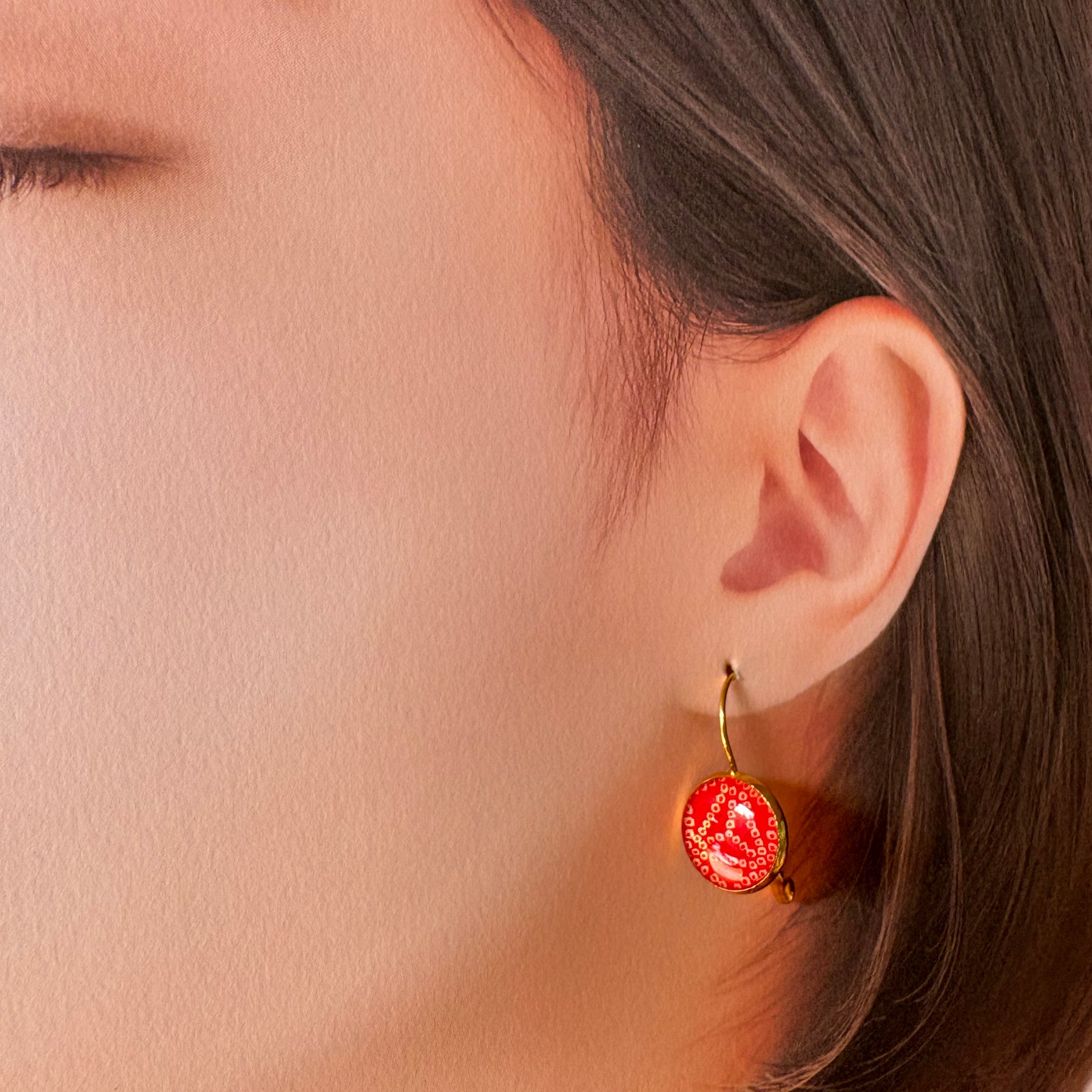 Japanese paper Resin earrings
