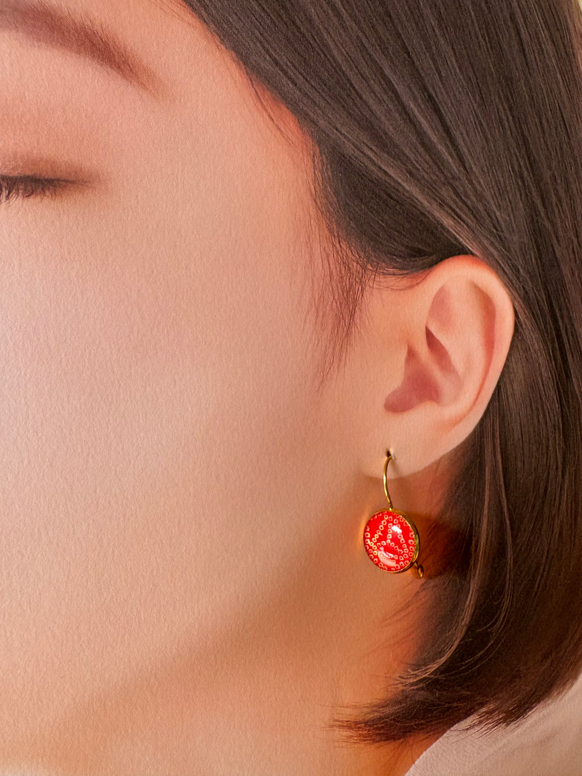 Japanese paper Resin earrings
