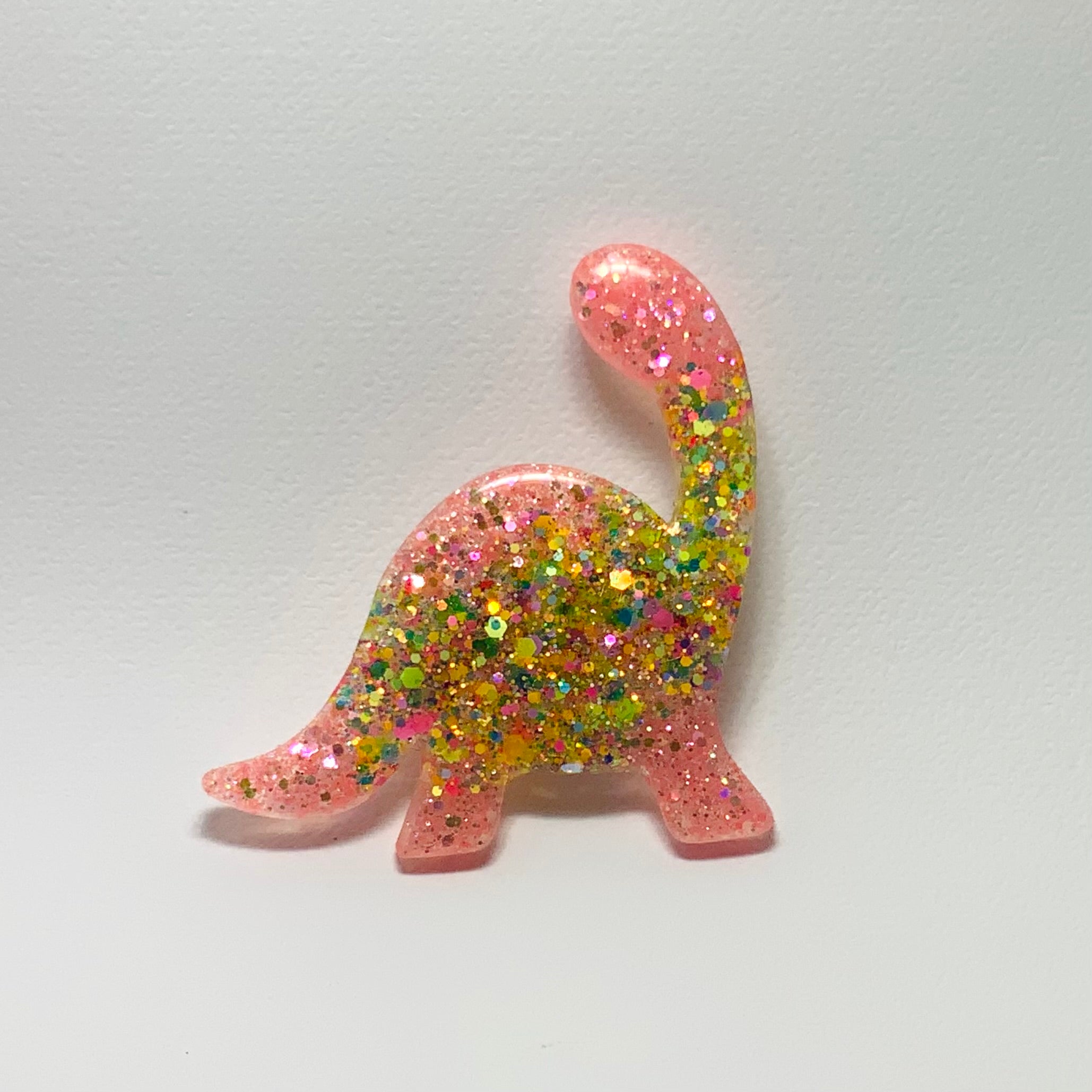 JURASSIC SPARKLE - Handmade Dinosaur Resin Brooch