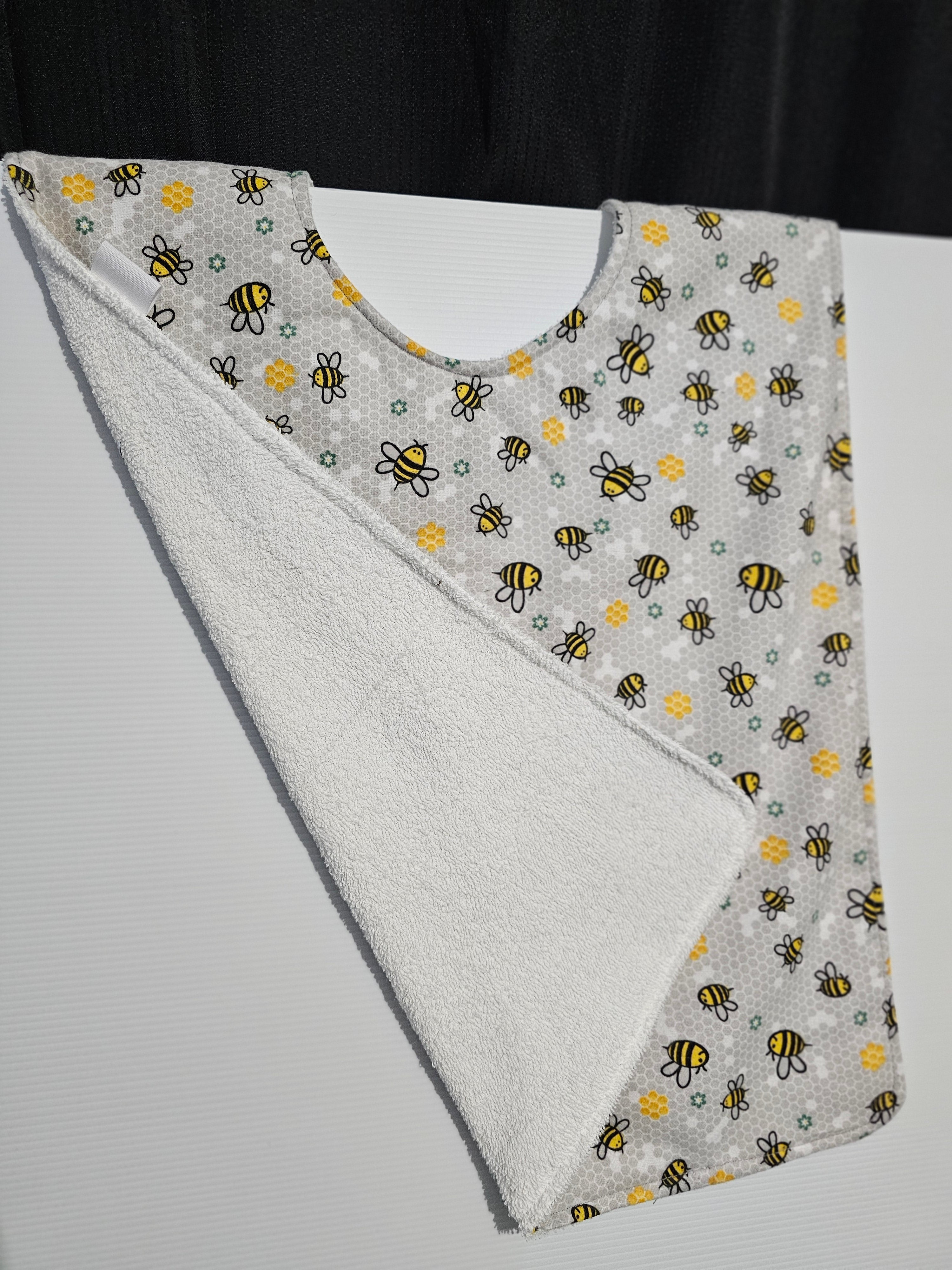 Adult / Special Needs Bib – Clothing Protector - Bees