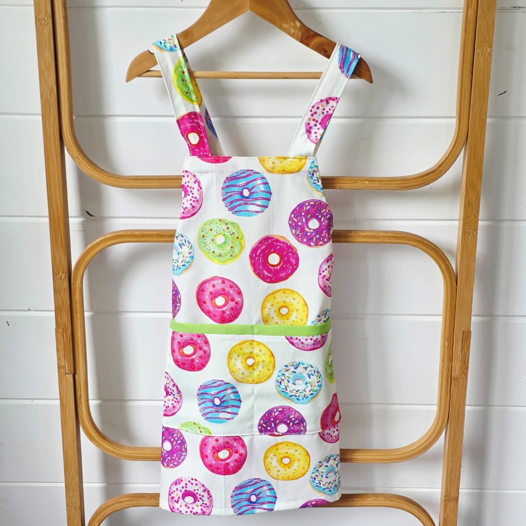 Handmade Children's Apron | Kids Cooking & Craft Apron | Adjustable Cross-Back Straps | 100% Cotton